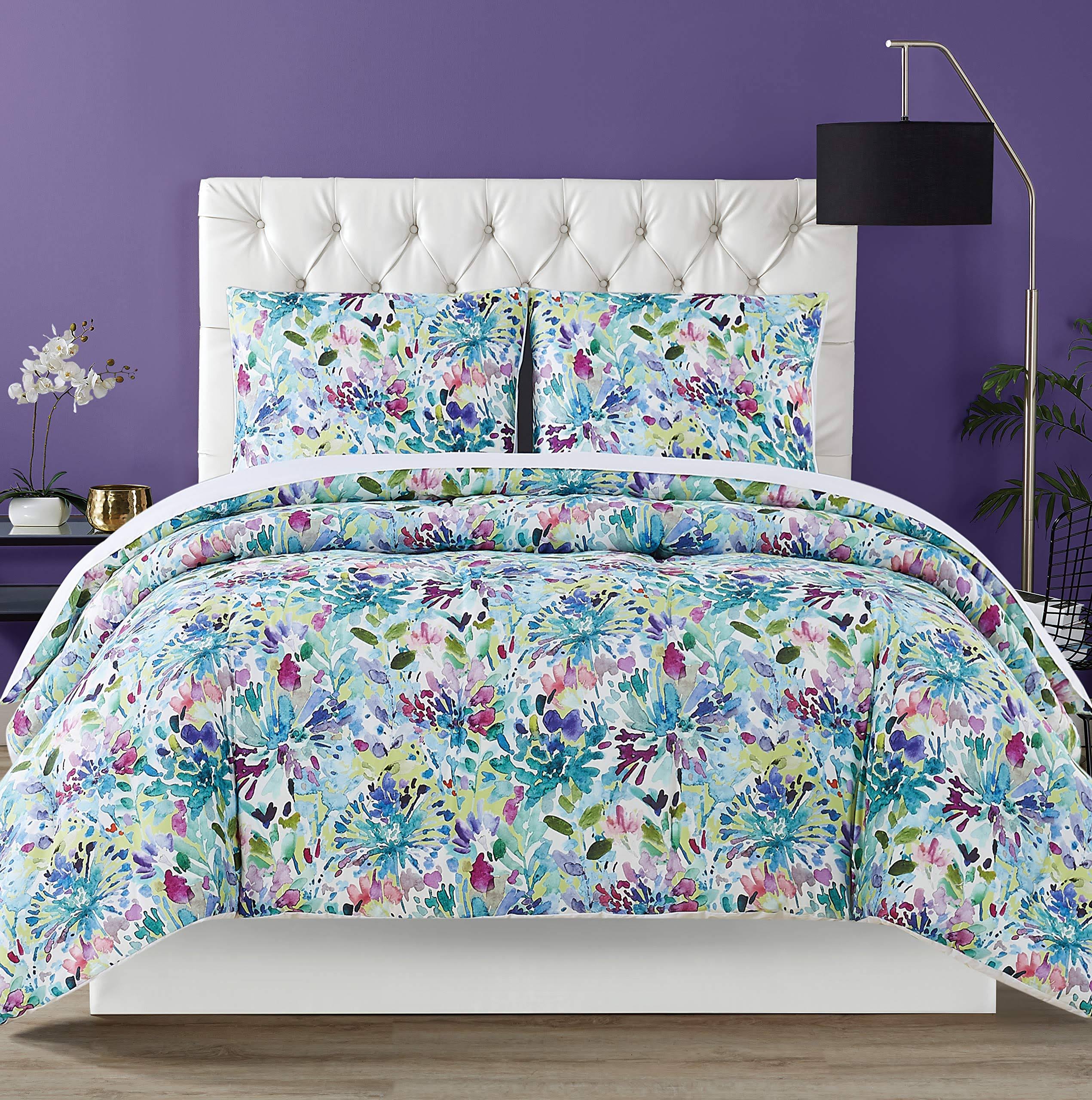 Christian Siriano NY Dahlia 3 Piece Full/Queen Duvet Cover Set