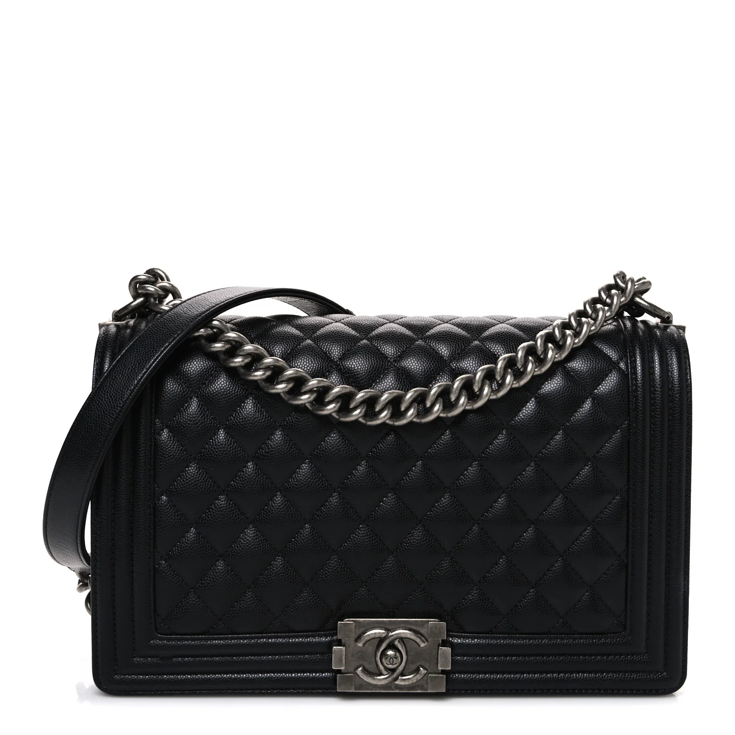 Caviar Quilted New Medium Boy Flap Black
