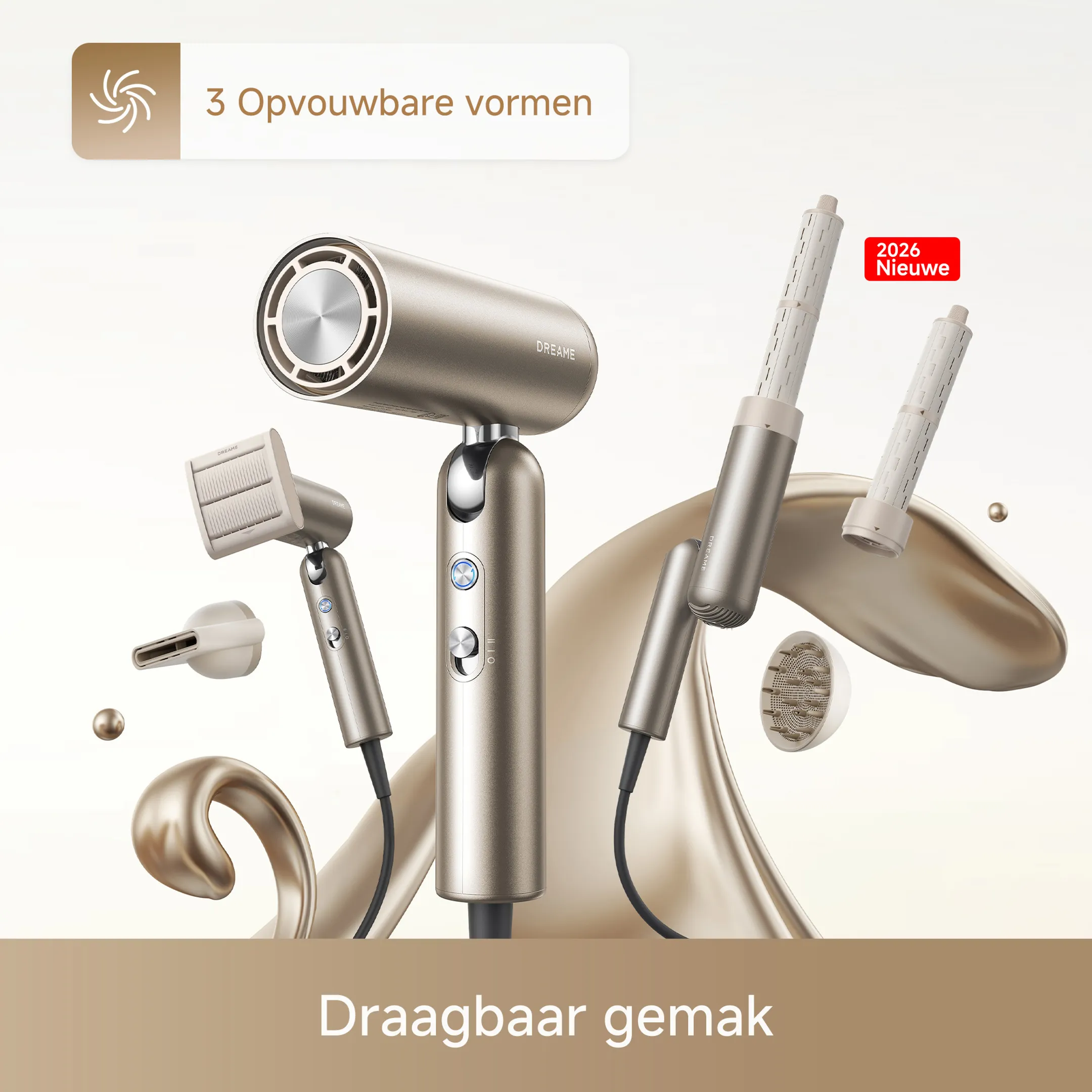 Dreame Haardroger Pocket Pro Gold