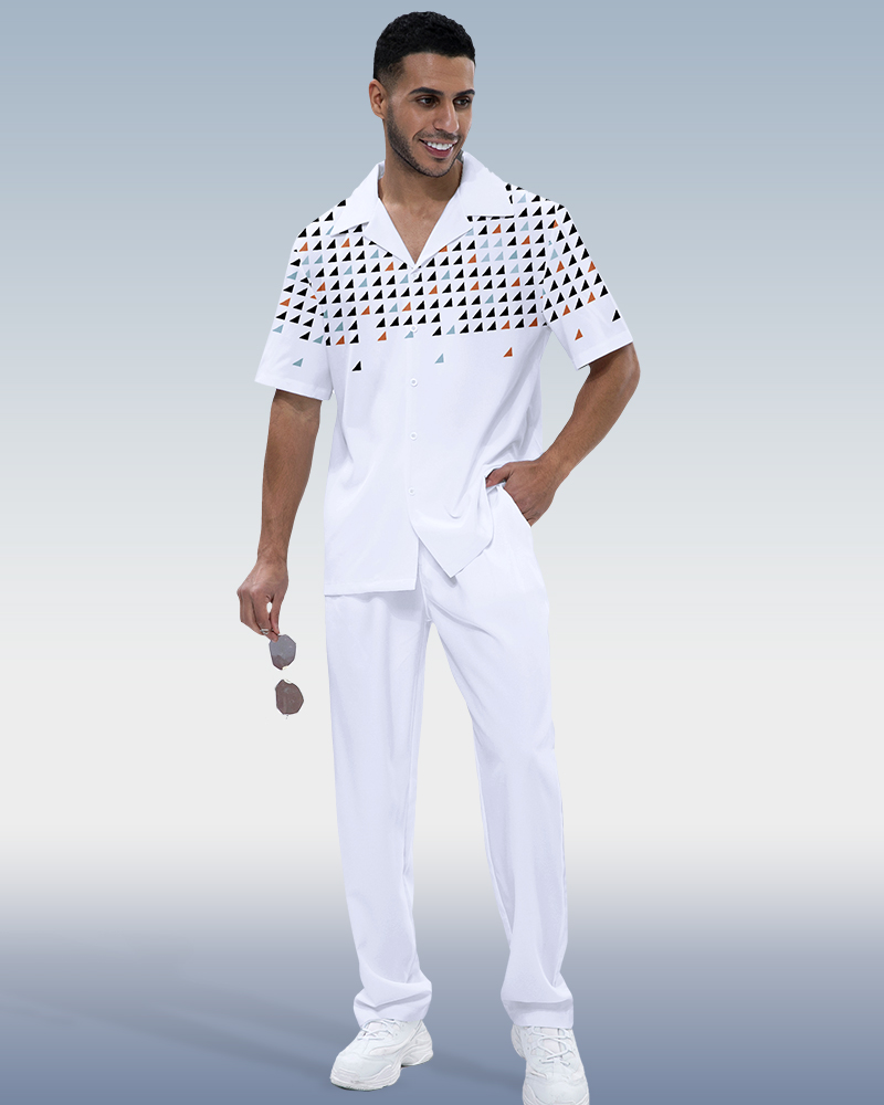 Costume décontracté deux pièces blanc pour homme Suitmens 001