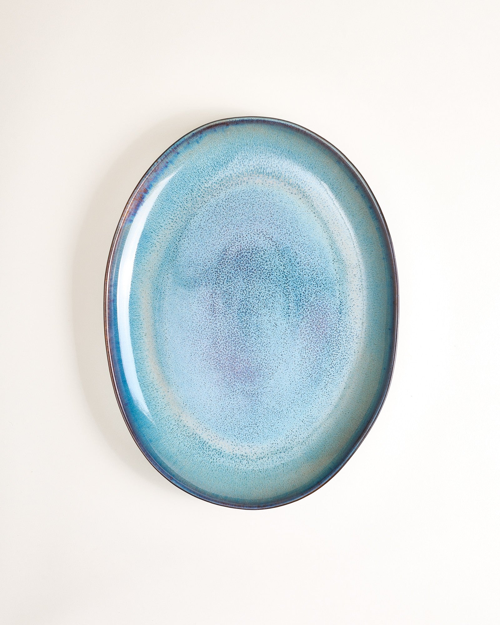 MADEIRA - SERVING PLATTER L OVAL GREEN-BLUE