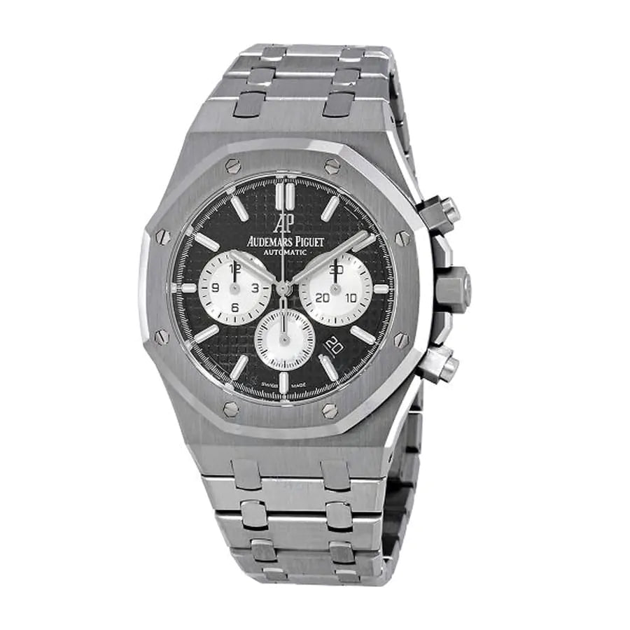 [Super Clone]Audemars Piguet Royal Oak Chronograph Watch-Black Dial 41mm