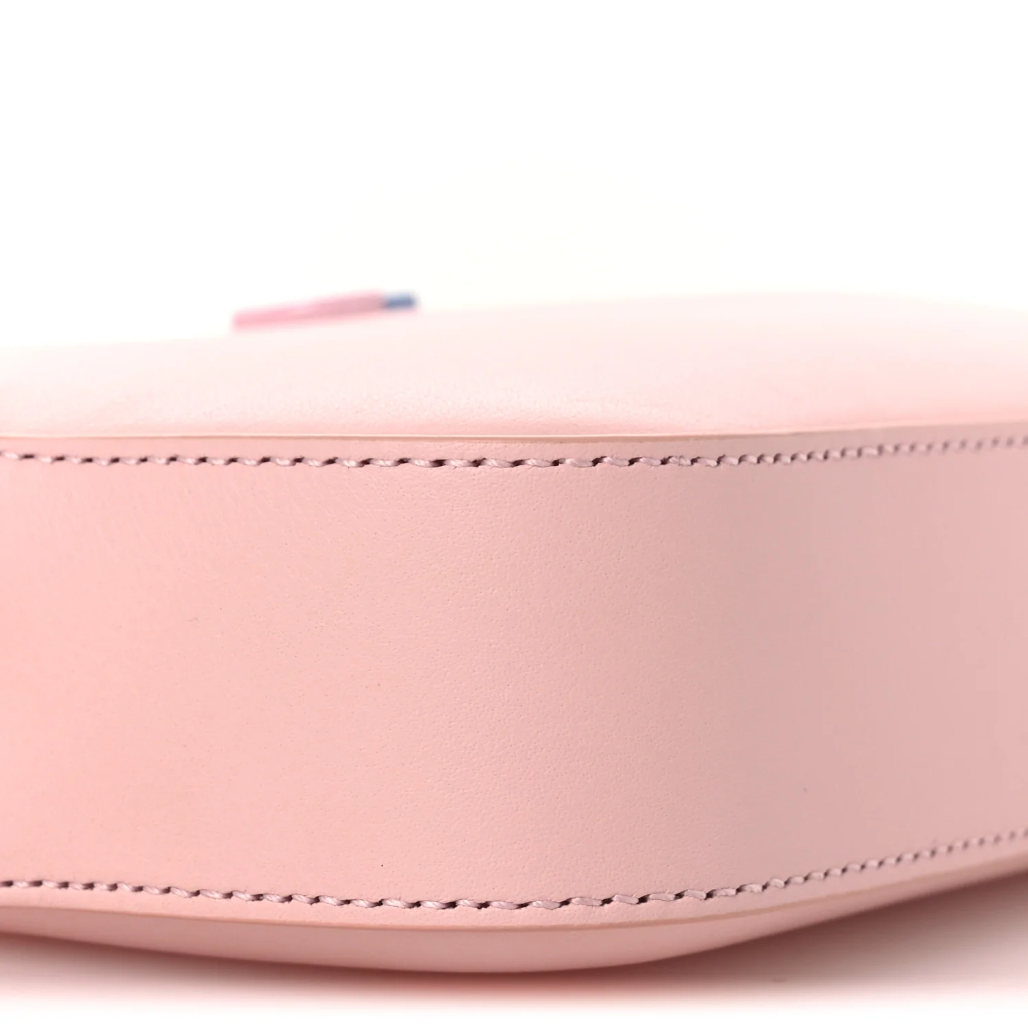 Dollar Calfskin Enamel Super Mini GG Marmont Chain Shoulder Bag Light Pink Blue