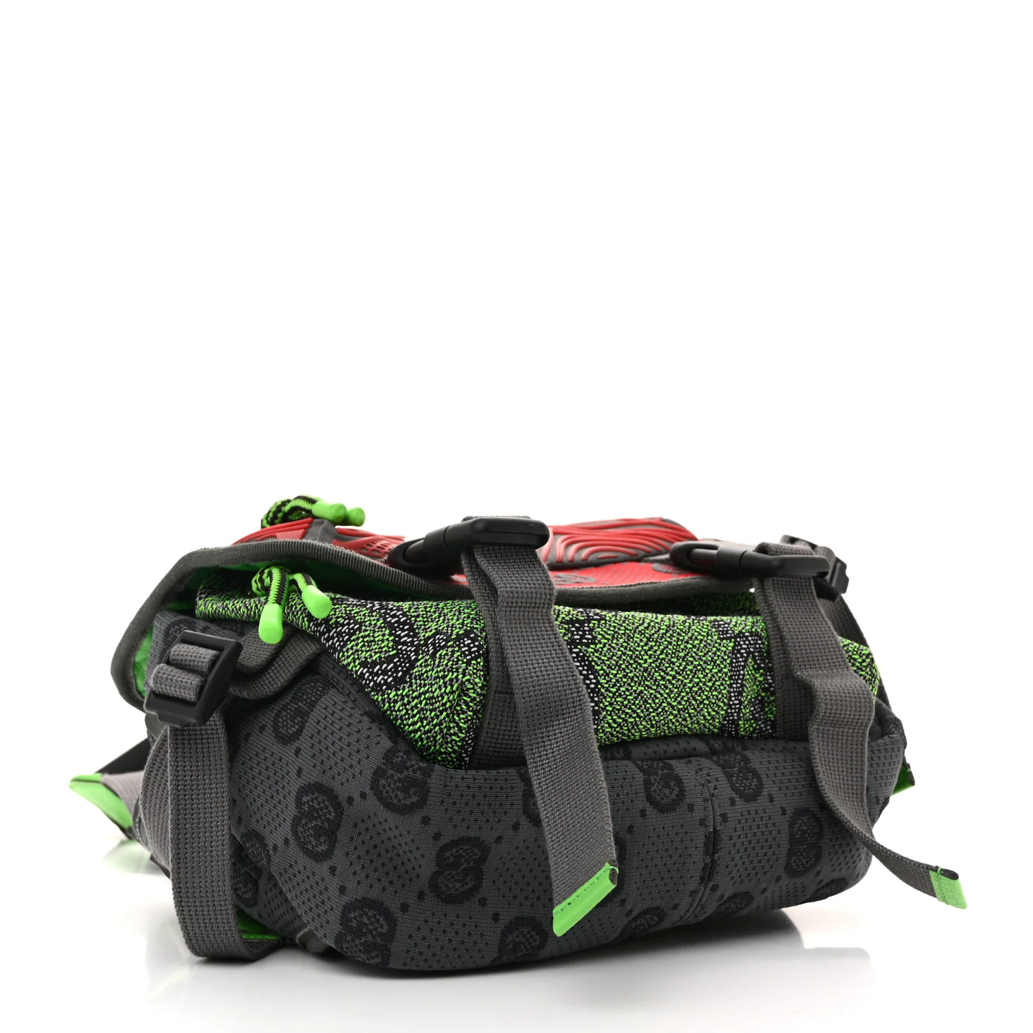 Jersey GG Monogram All Over Sporty Flap Backpack Red Multicolor