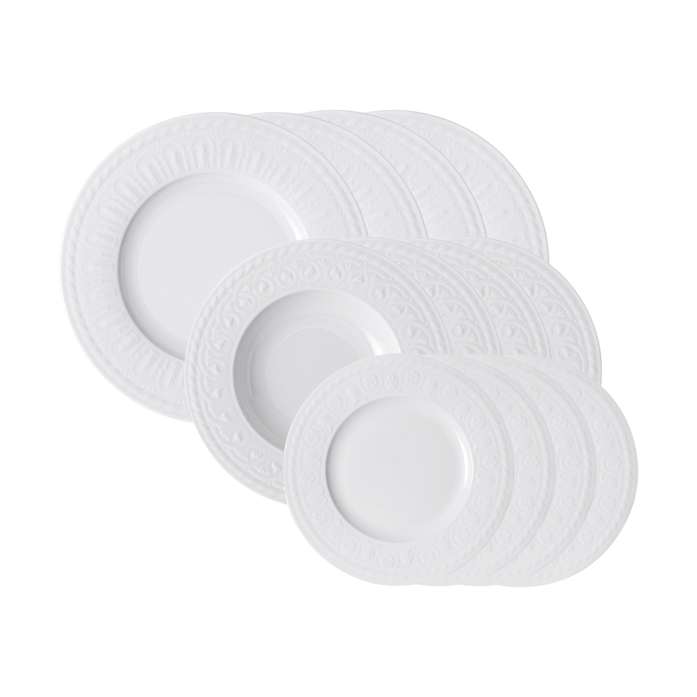 Cellini Dinnerware set - White, Premium Porcelain
