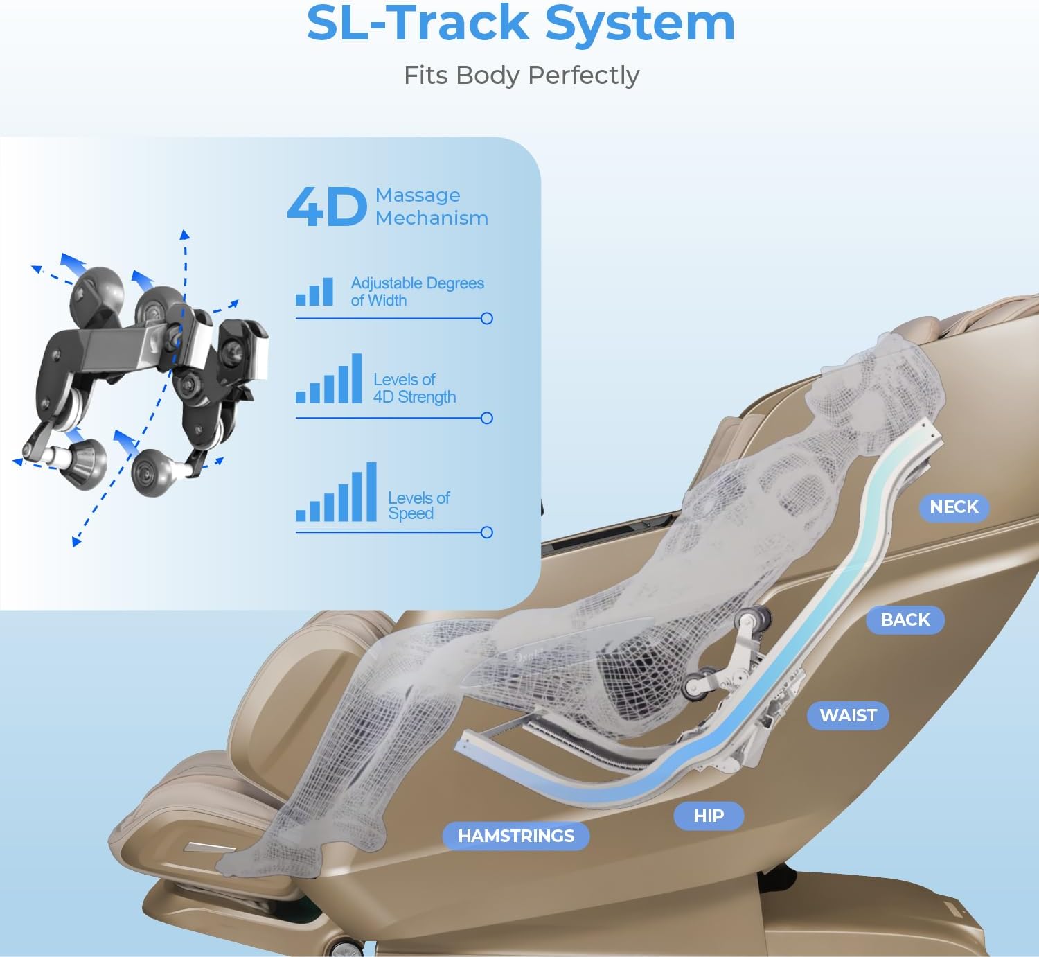 Osaki 4D Achilles l 360 Rotating Footrest l Full Body Massage Chair l Zero Gravity l 360 Kenading Calfrest l Lumbar Heating l Touchscreen Controller l Auto Body Scan l Bluetooth Speaker (Brown)
