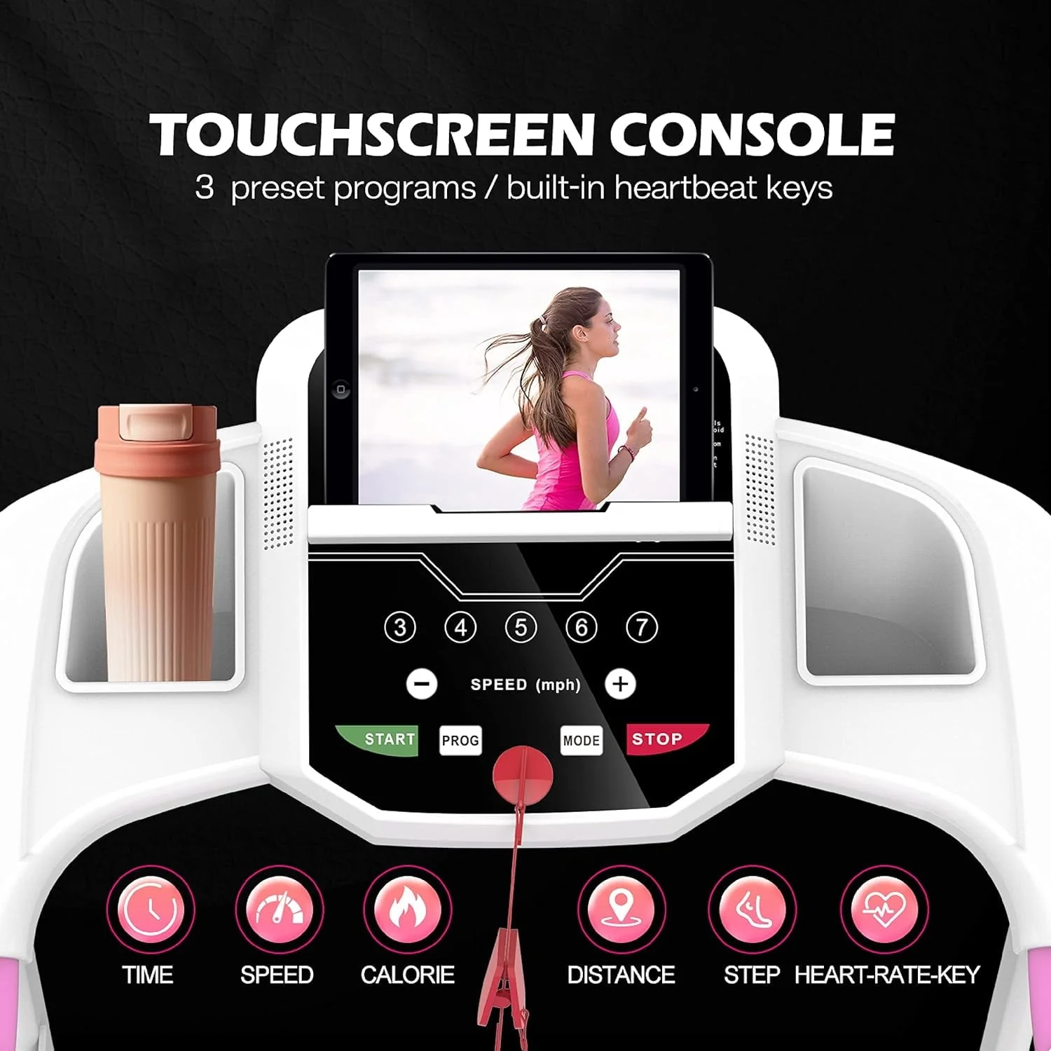 Clearance! Folding Treadmill 2.5HP Electric Treadmill with MP3 Speake LED Display Running Walking Jogging for Home Office - Image 3