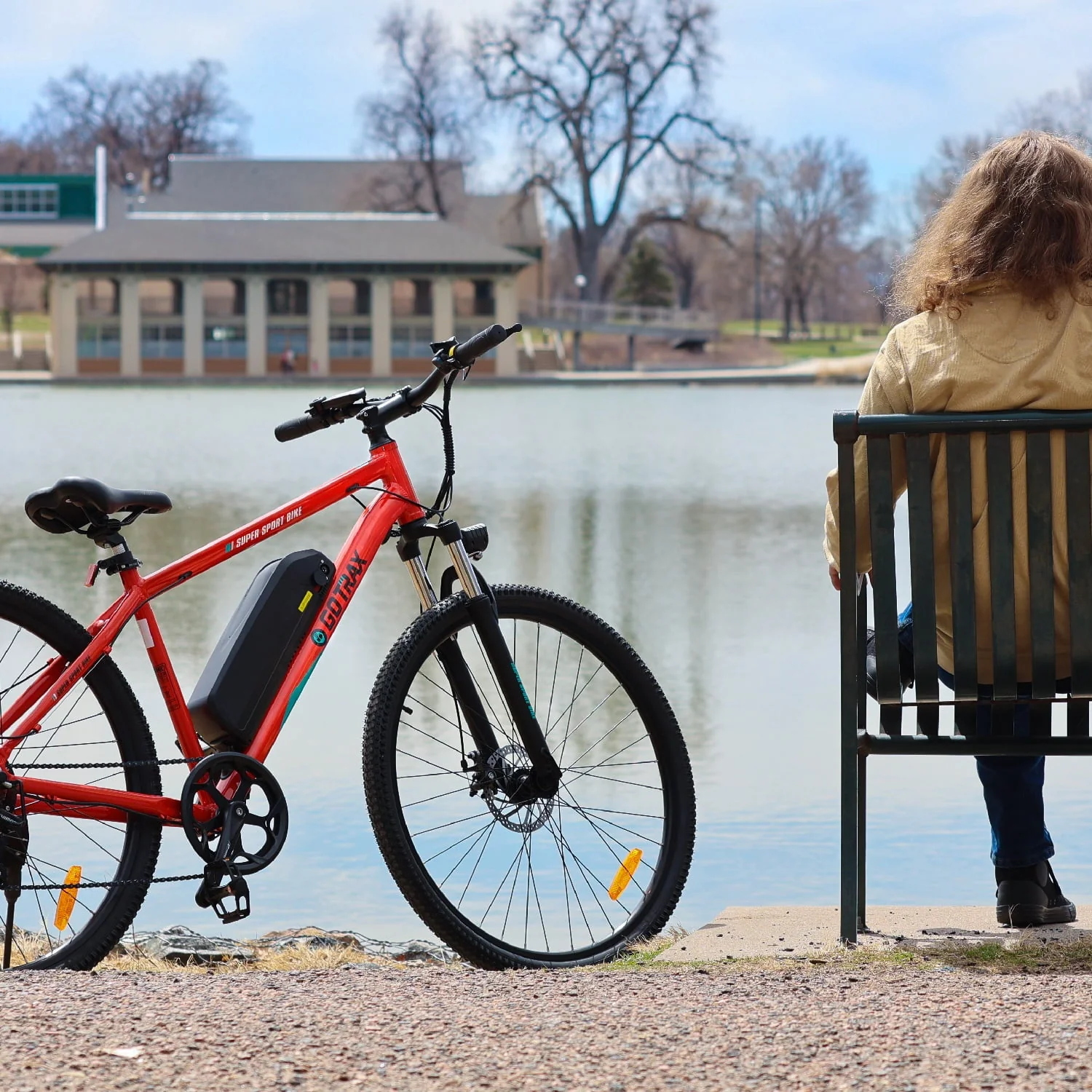 GOTRAX Traveler 29" Adult Electric Bicycle, 500W Motor up 20mph Commuter E Bikes for Adults, Orange Image 8