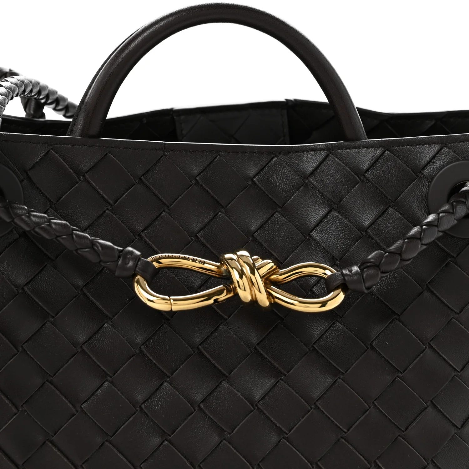 Nappa Intrecciato Small Andiamo Shoulder Bag Fondant