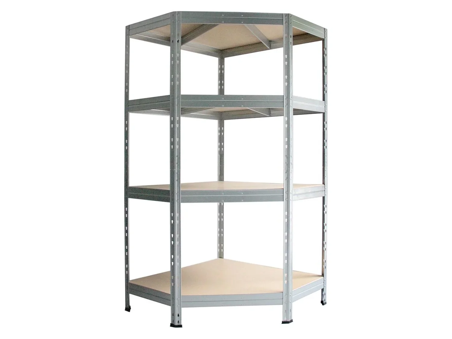 AR SHELVING Rayonnage d'angle Rivet, 4 tagres, 180 x 90 x 90 x 45 cm