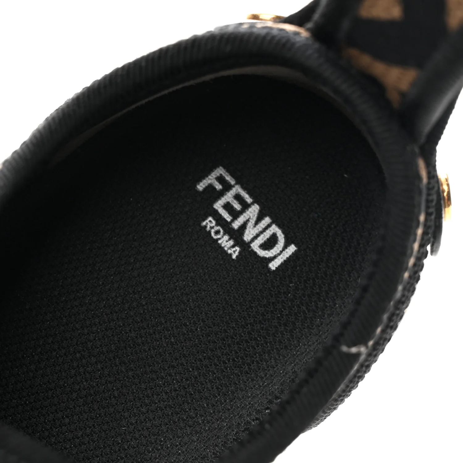 Fabric FF Micro-Perforated Rise Low Top Sneakers 36 Tobacco Black