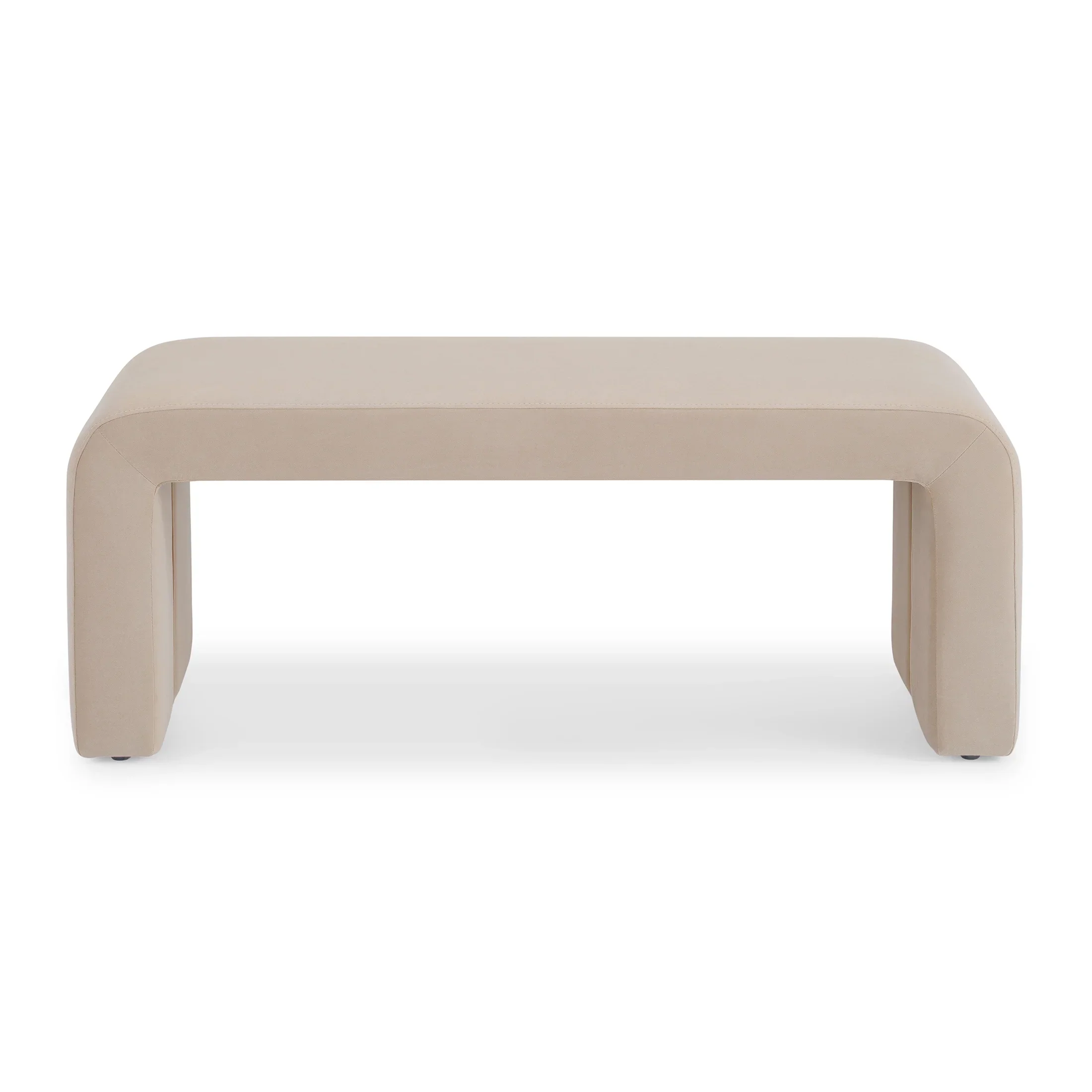 Better Homes & Gardens Juliet Velvet Waterfall Bench, Beige