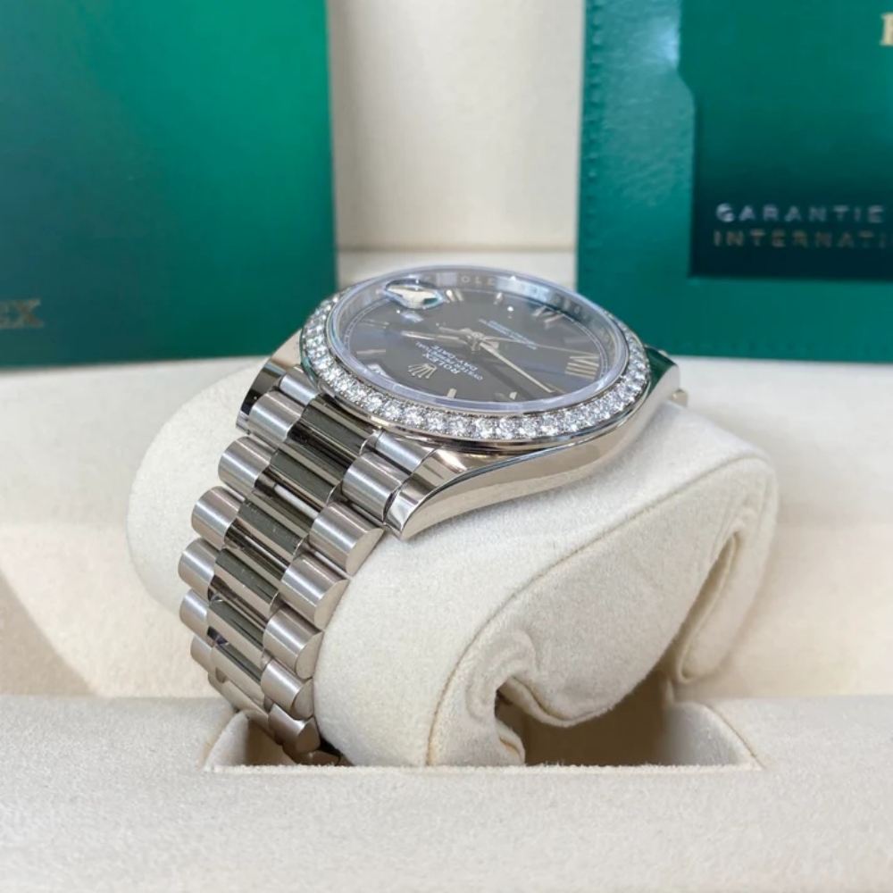 [Super Clone]RLX  Day-Date 40mm 228349RBR-0005 Bright Blue Dial President Bracelet