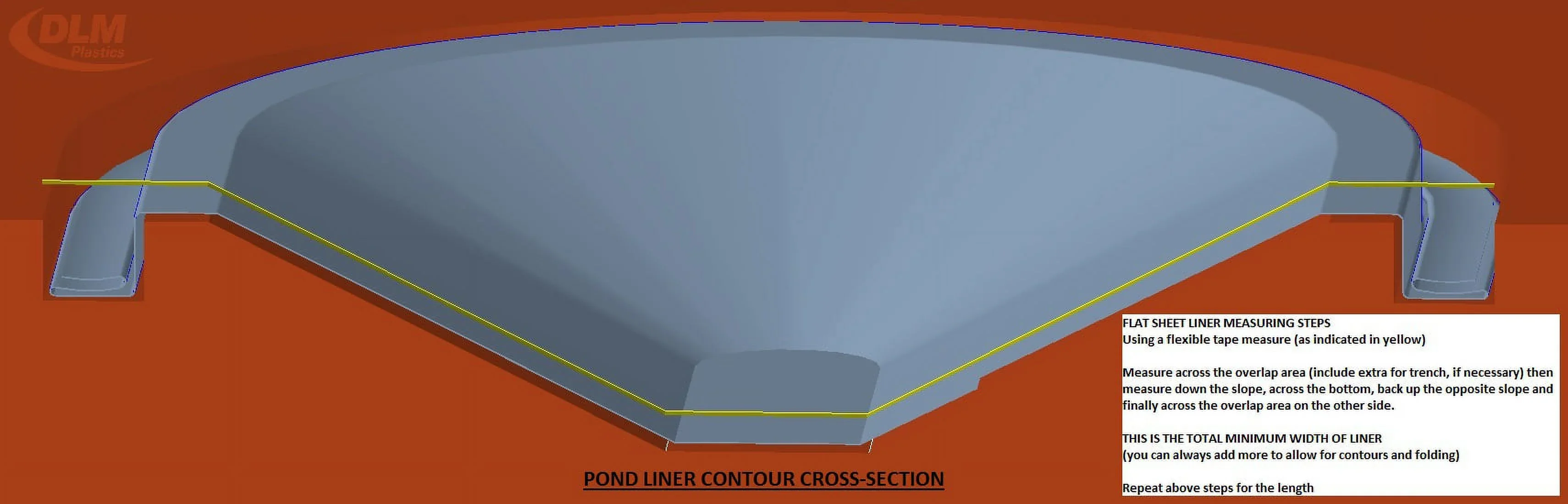 USA Pond Products - 15x50 Blue Pond Liner-15'W x 50'L (4.57m x 15.24m) in 30-mil Blue PVC (0.75mm)-Fish/Plant Friendly for Koi Ponds, Streams & Water Gardens