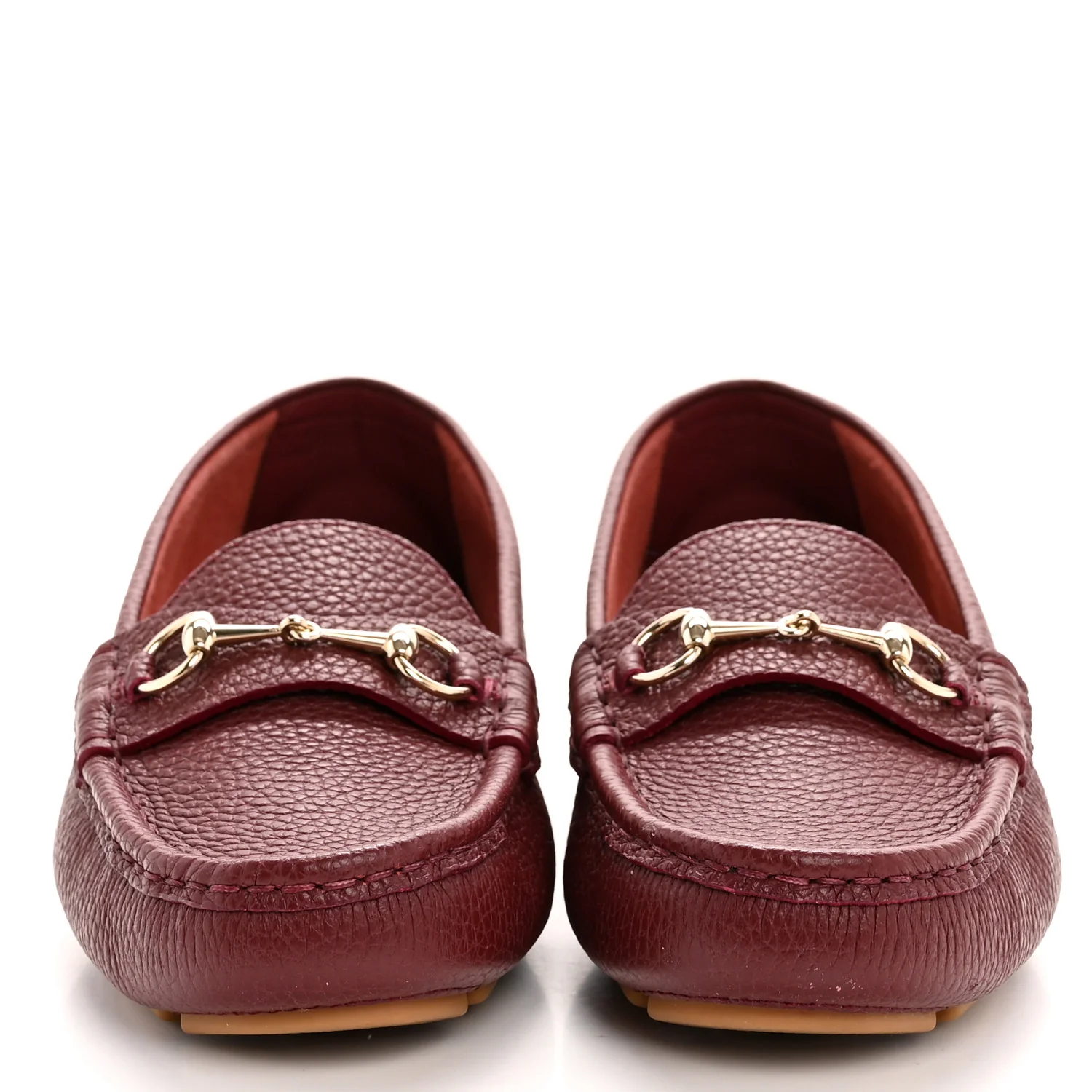 Soft Clove Calfskin Womens Horsebit Driver Loafers 40 Rosso Ancora