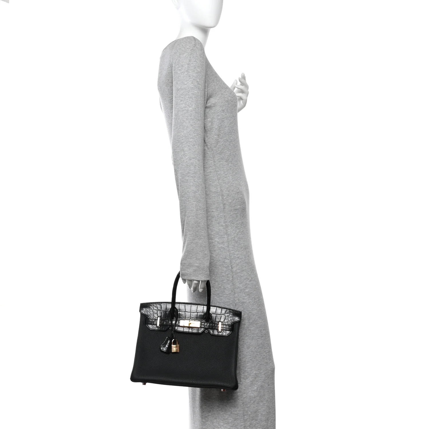Togo Matte Alligator Birkin Touch 30 Black
