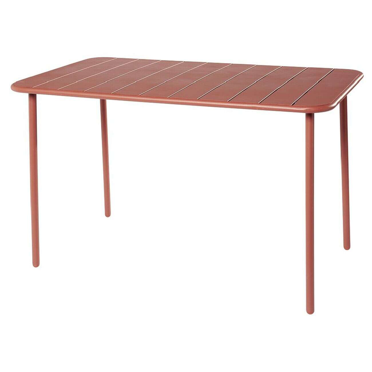 Table de jardin rectangulaire 6 personnes Fun métal Terracotta