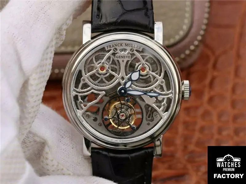 Franck Muller Giga Tourbillon 7048 T G SQT BR Silver Skeleton Dial