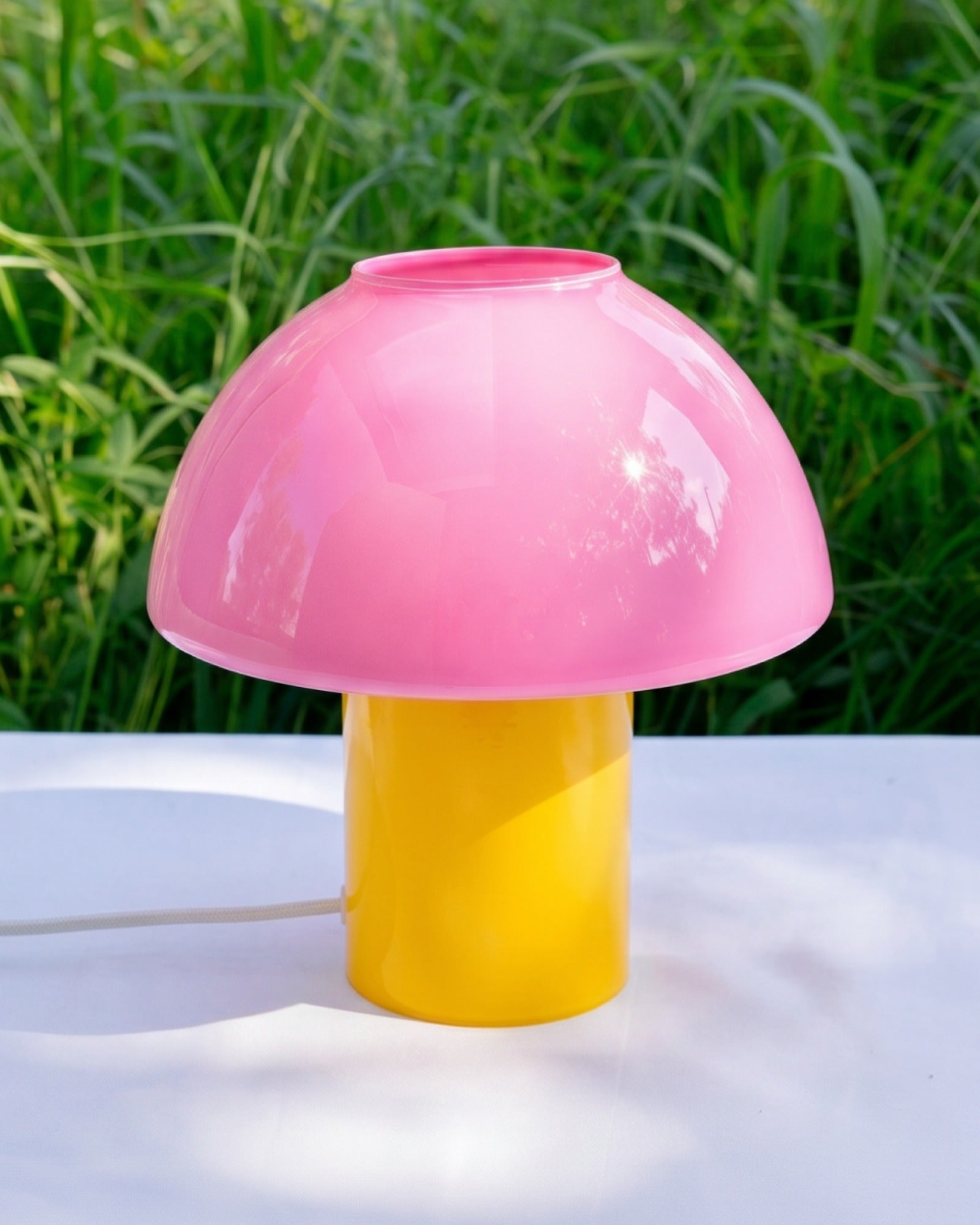 COGUMELO - GLASS LAMP PINK YELLOW