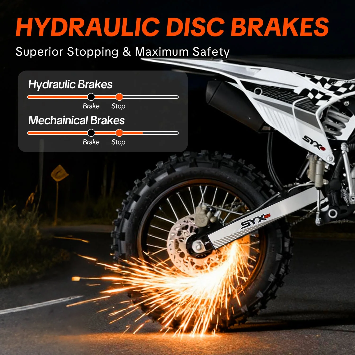 K1 125cc Dirt Bike for Teens Adults, 50 MPH, 123 Mi Range, 4-Speed Manual, Kick/Electric Start, Black(Black) - Image 4