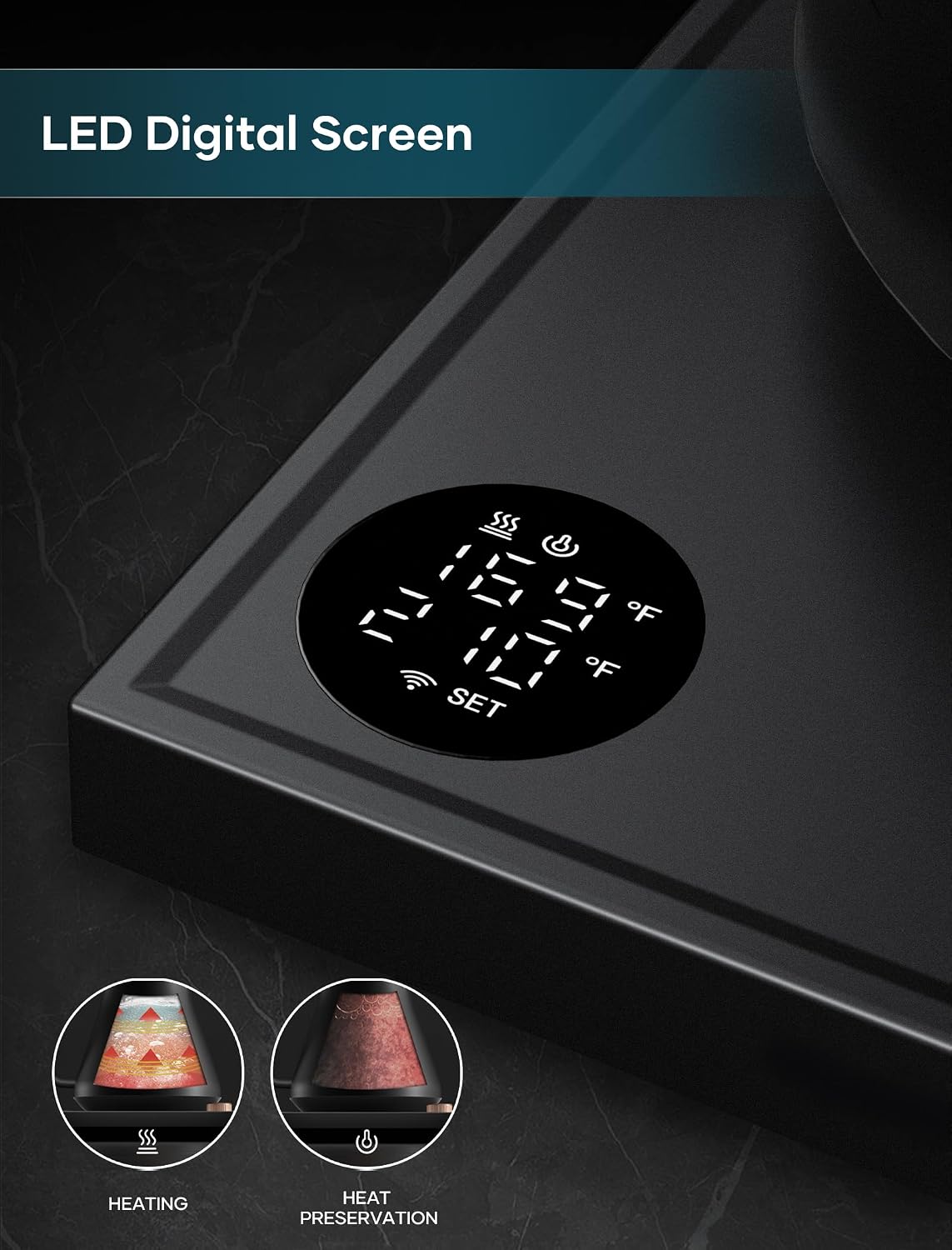 INTASTING Gooseneck Electric Kettle with ±1℉ Temperature Control, 0.9L
