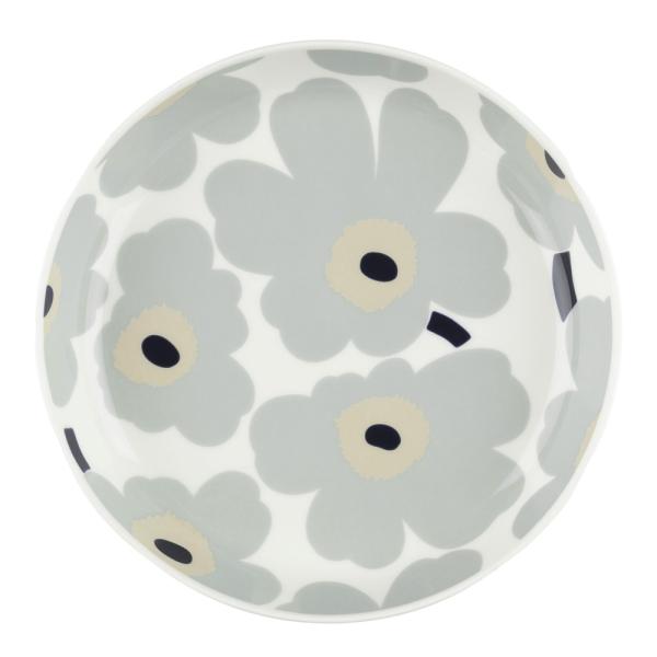 Unikko tallerken 20,5 cm hvit/grå/sand/mørkblå