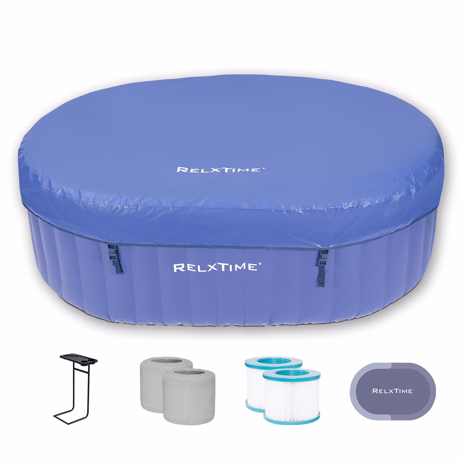 2 Person Oval Inflatable Hot Tub Set, Blue(Standard) - Image 3