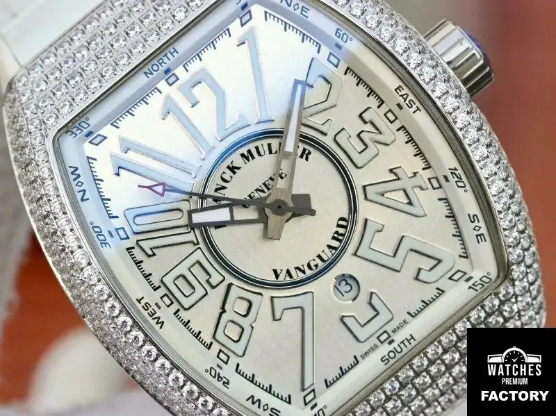 Franck Muller Vanguard V45.SC.DT.D.NBR.CD.5N.NR Silver Dial