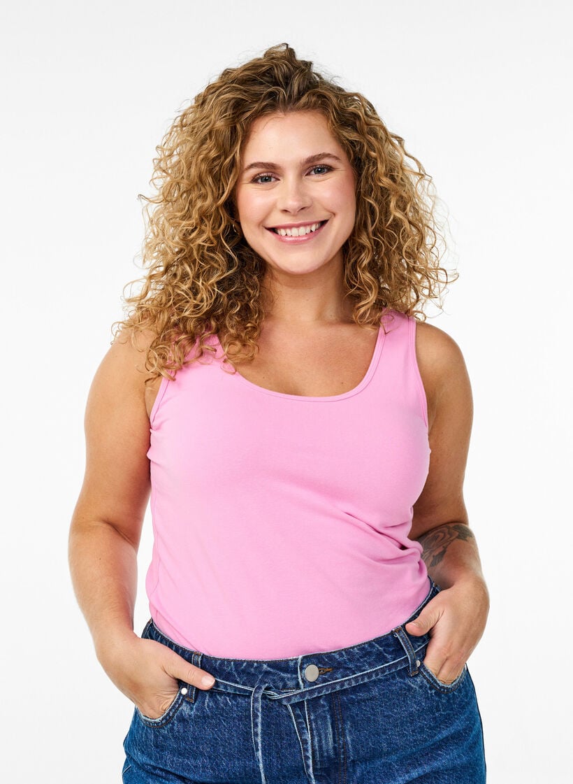 Zizzi Solid color basic top in cotton