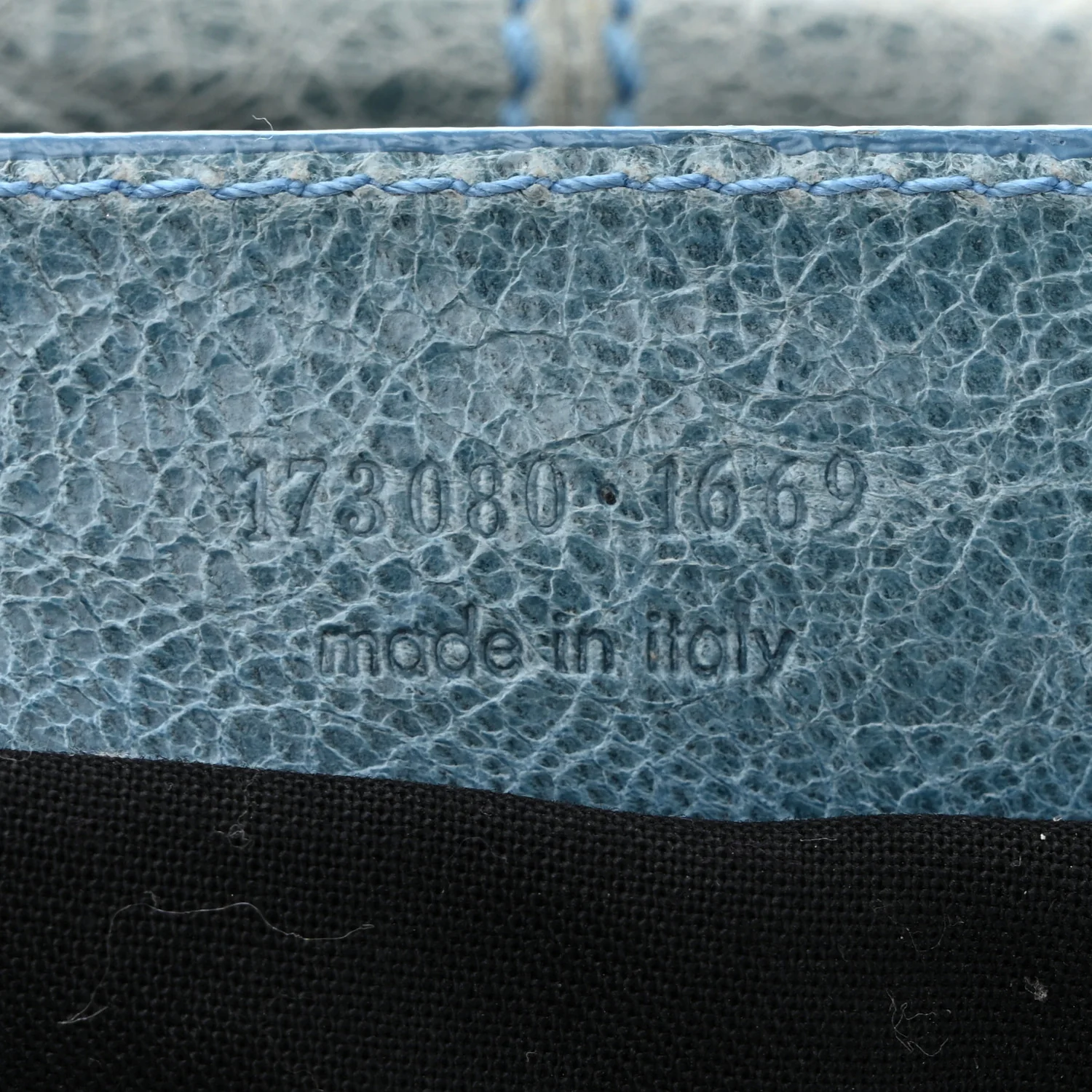 Agneau Giant 21 Silver Hardware Work Bleu Layette