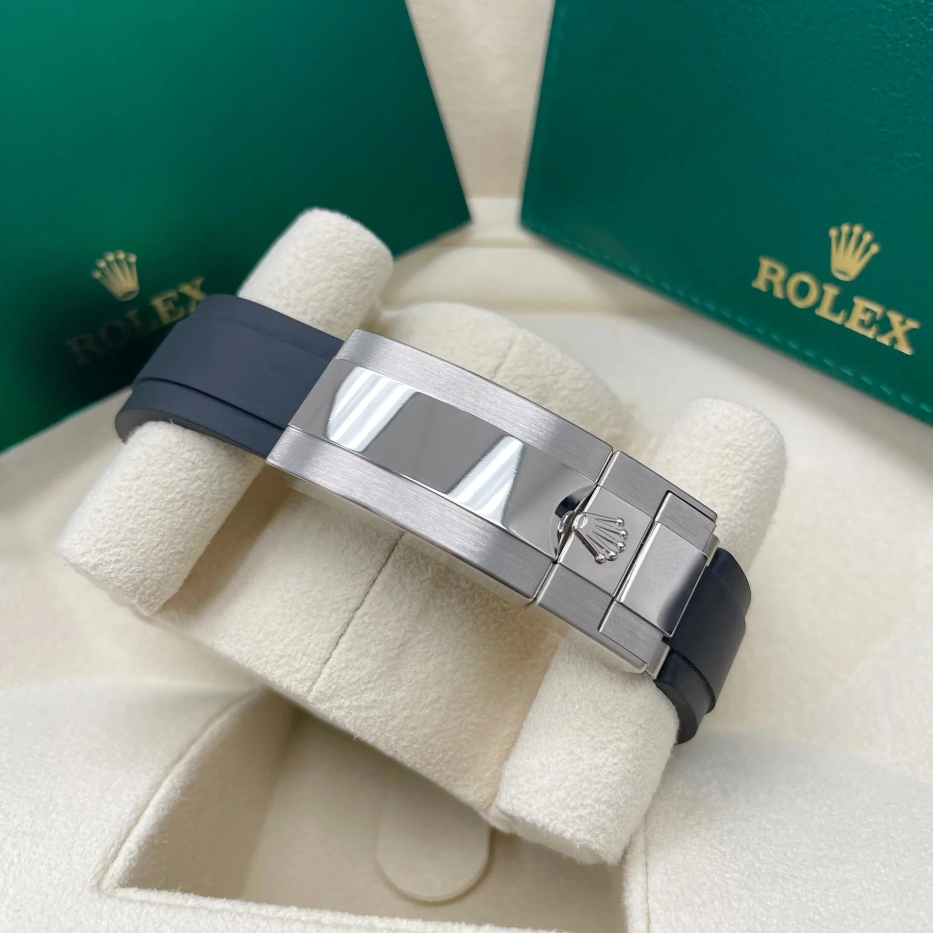 [Super Clone]Rolex Cosmograph Daytona White Gold Mens Watch-126519LN Black Oysterflex