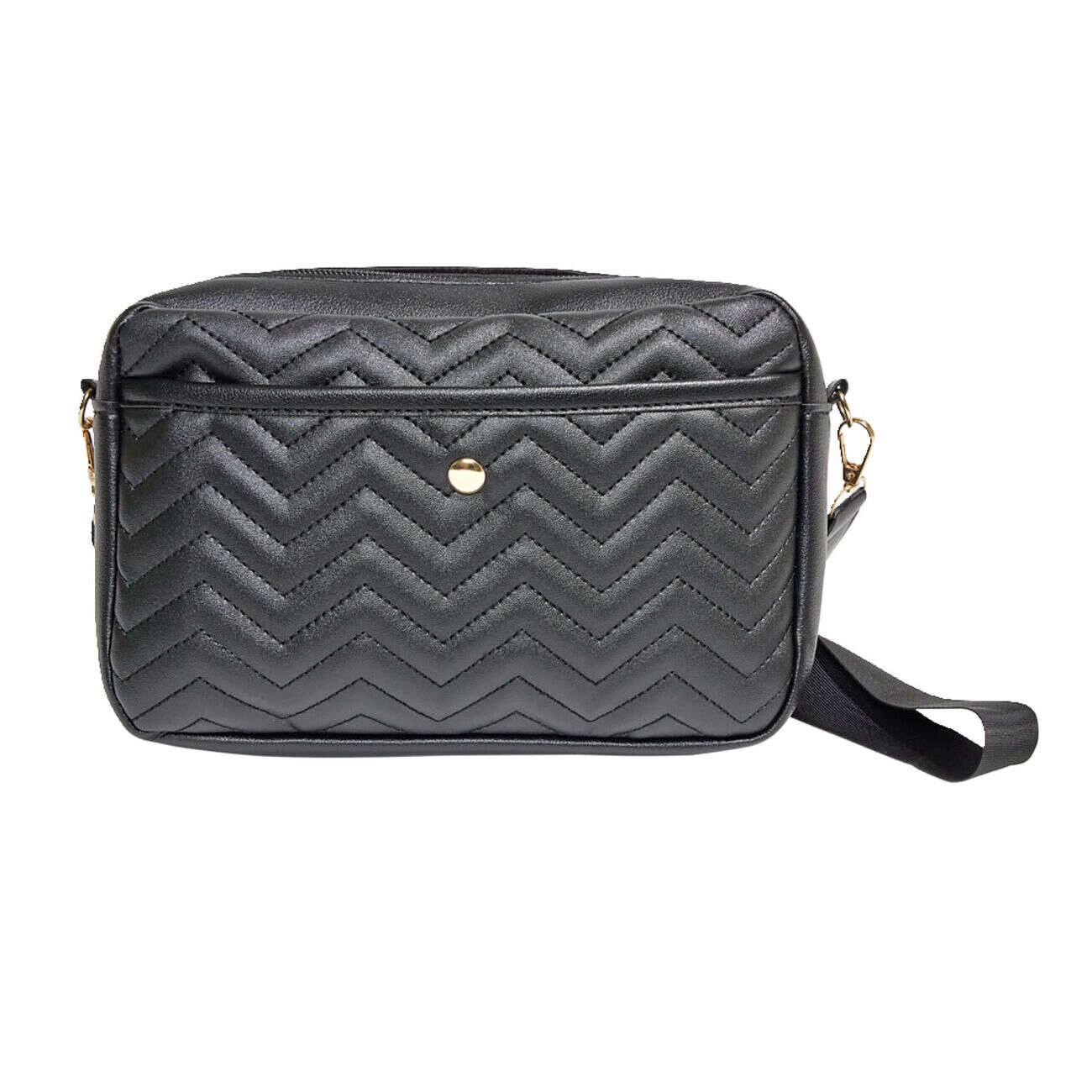 Sac à bandoulière noir  22x6,5xH14cm