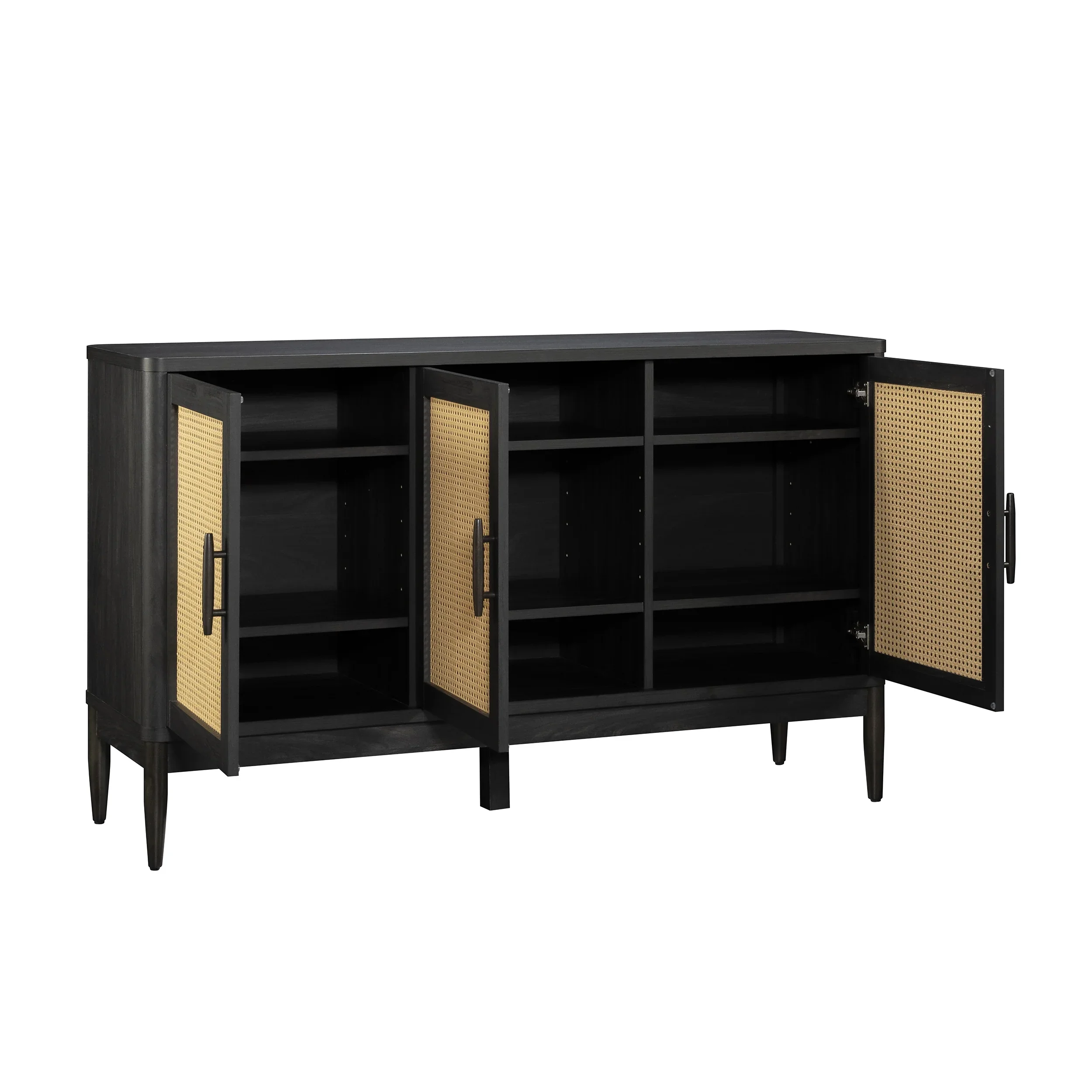 Better Homes & Gardens Springwood Caning Sideboard, Light Honey Finish