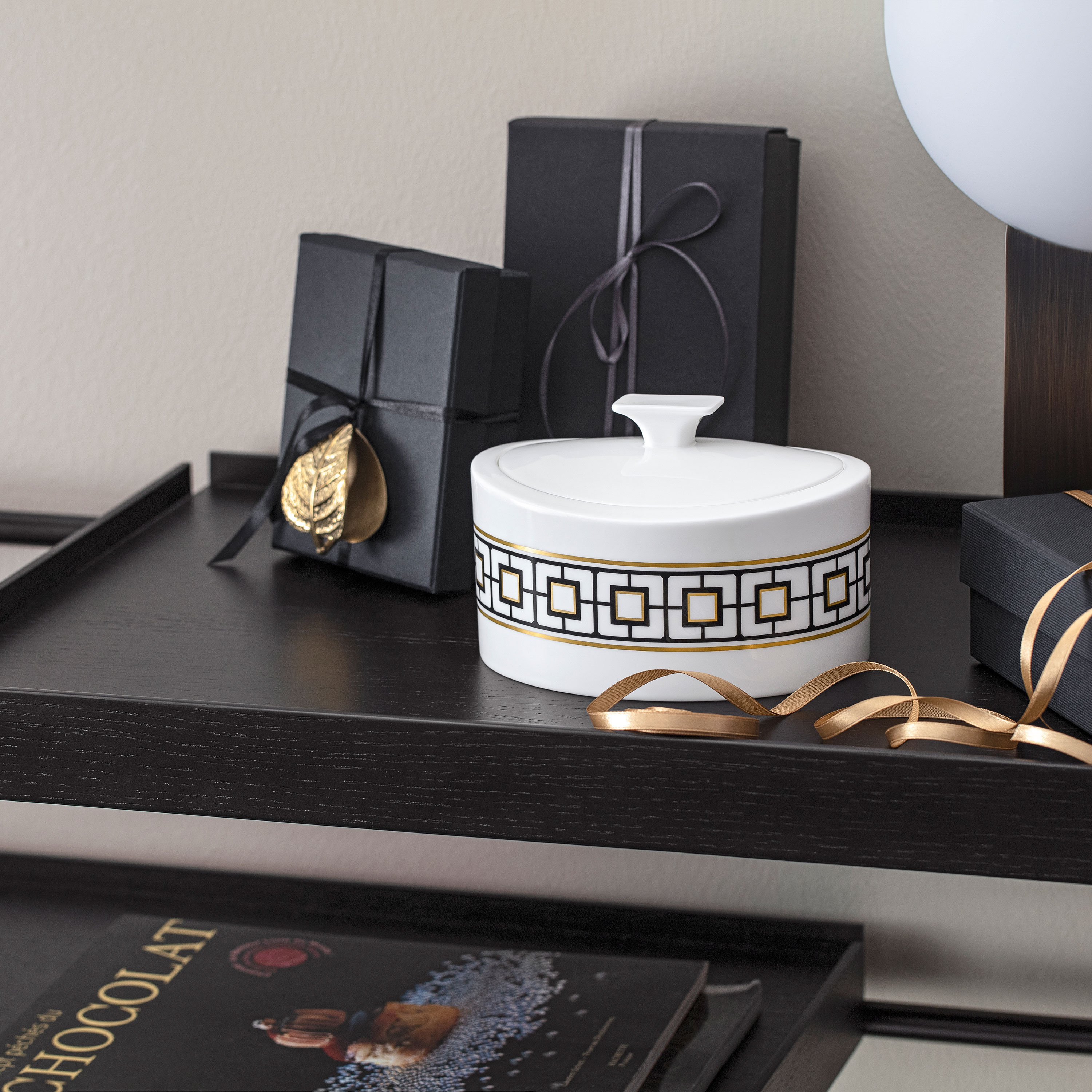 MetroChic Sugar bowl - Multi-colored, 9.9 oz, Premium Bone Porcelain