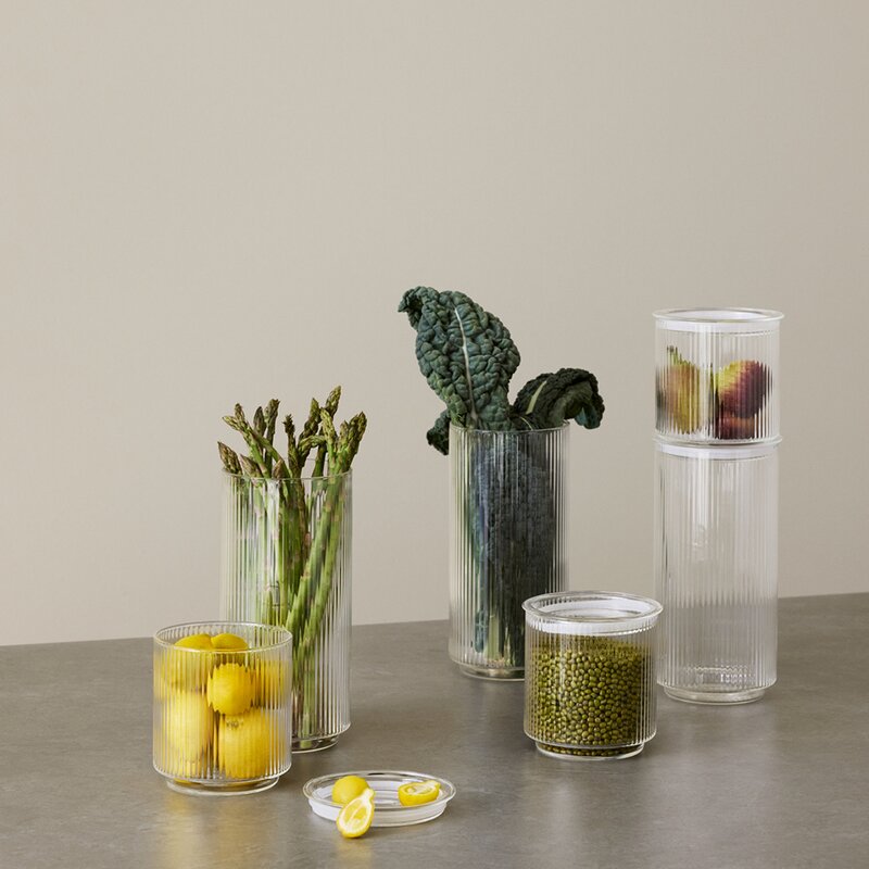 Pilastro glasskrukke m/lokk 0,6L 3 stk
