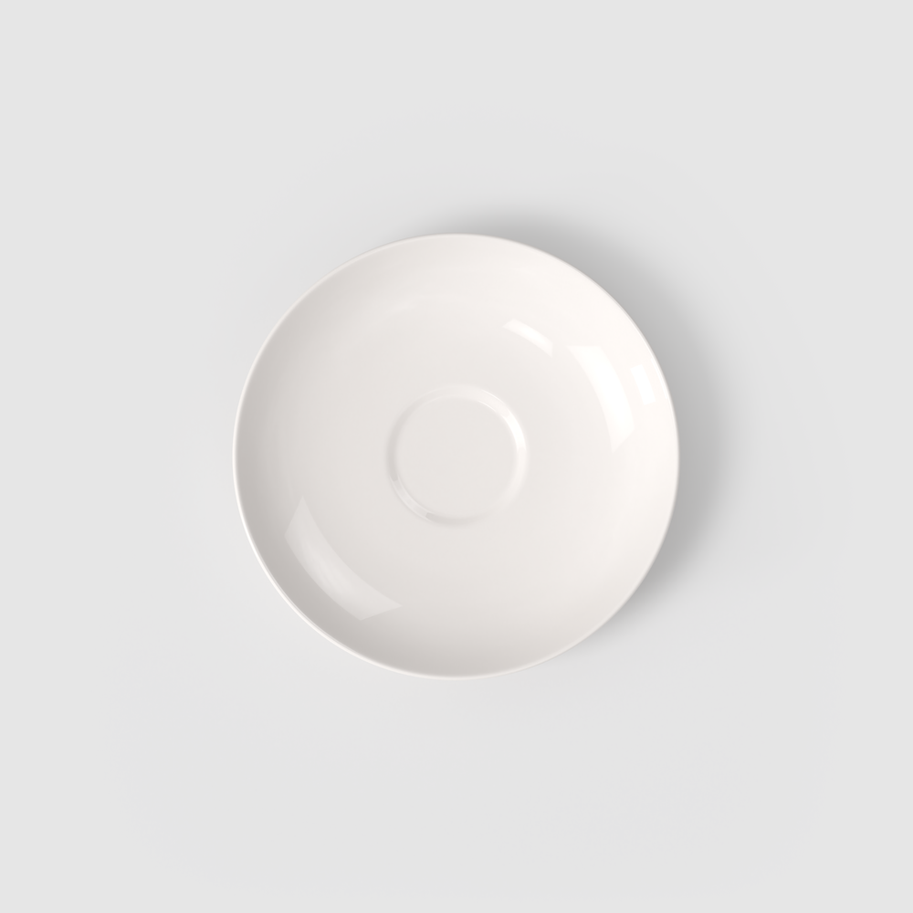 For Me Coffee cup saucer - White, 5.9'', Premium Porcelain
