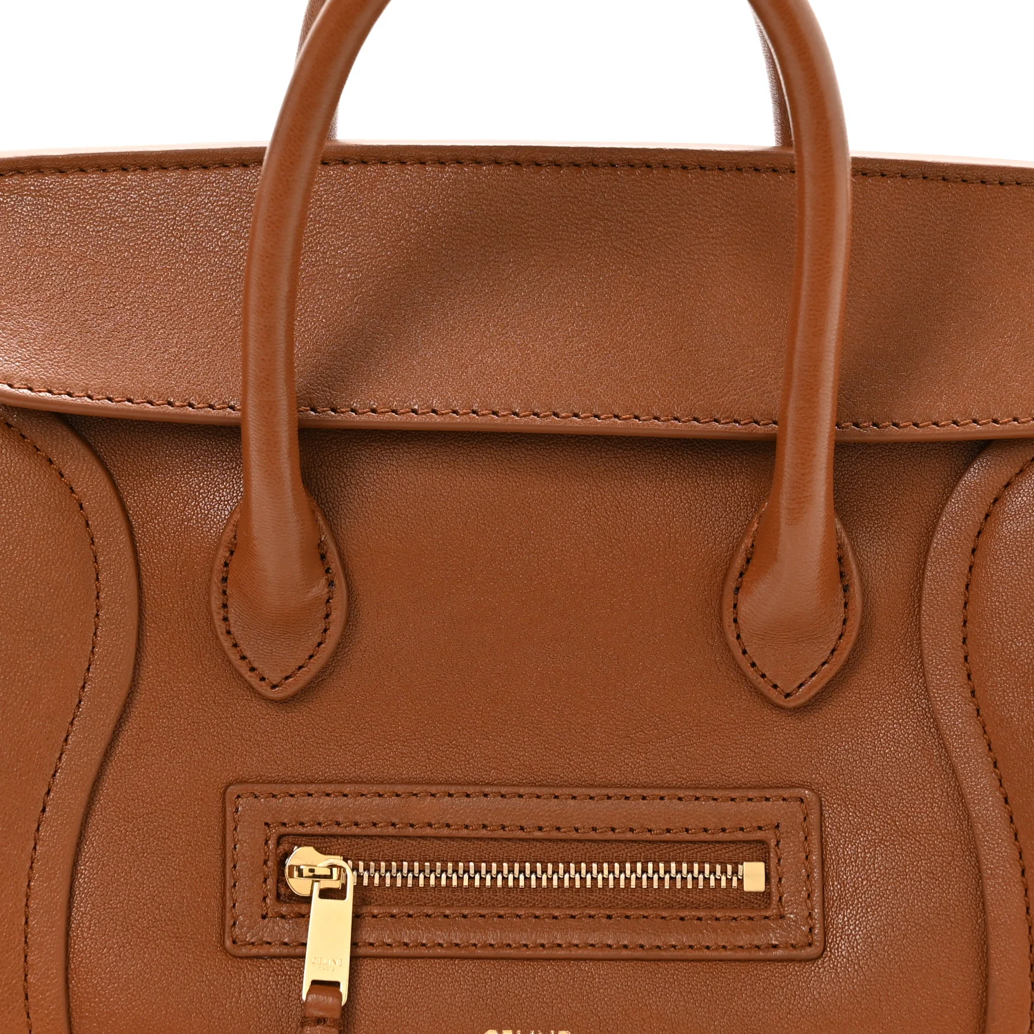 Supple Shiny Lambskin Little New Luggage Soft Tan