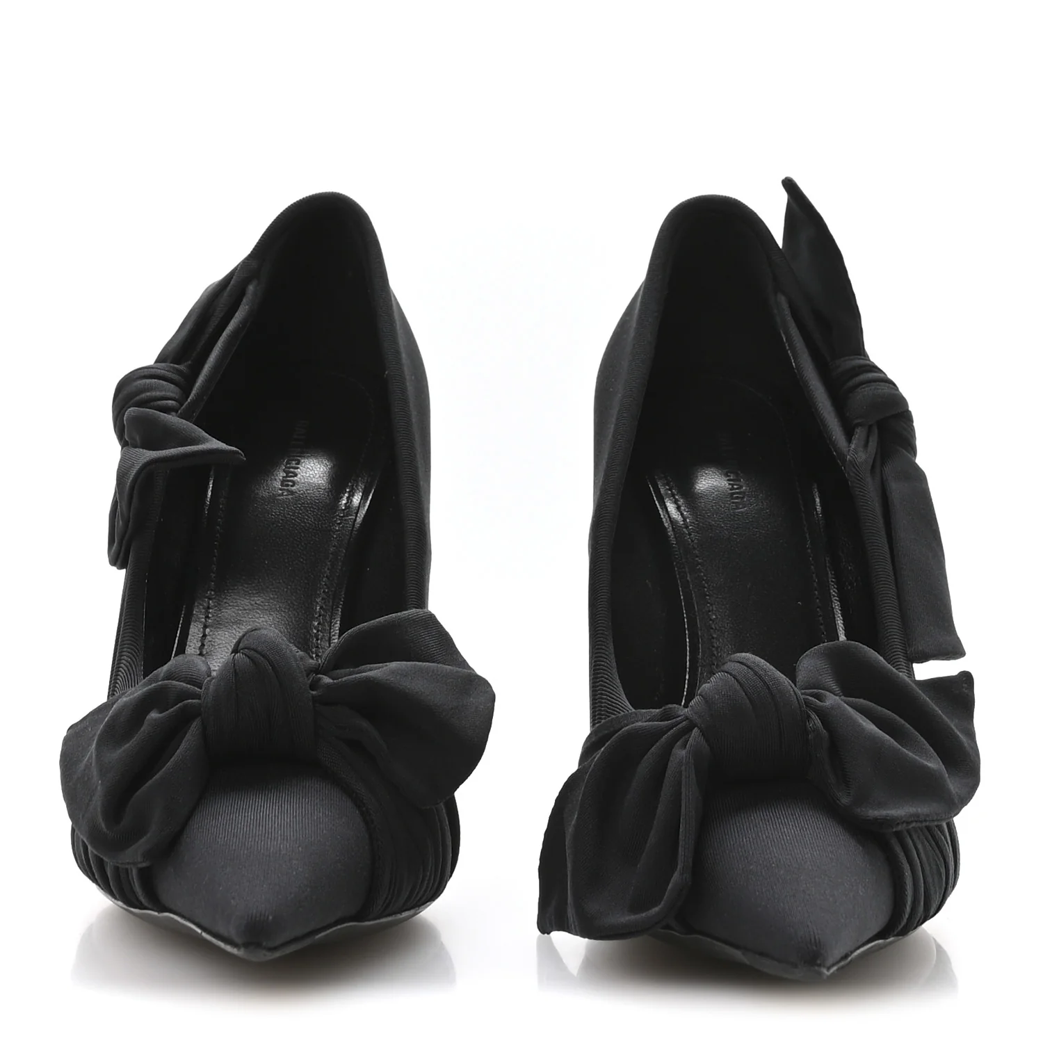 Stretch Cupro Nylon Jersey Knife Knot 110mm Pumps 36 Black