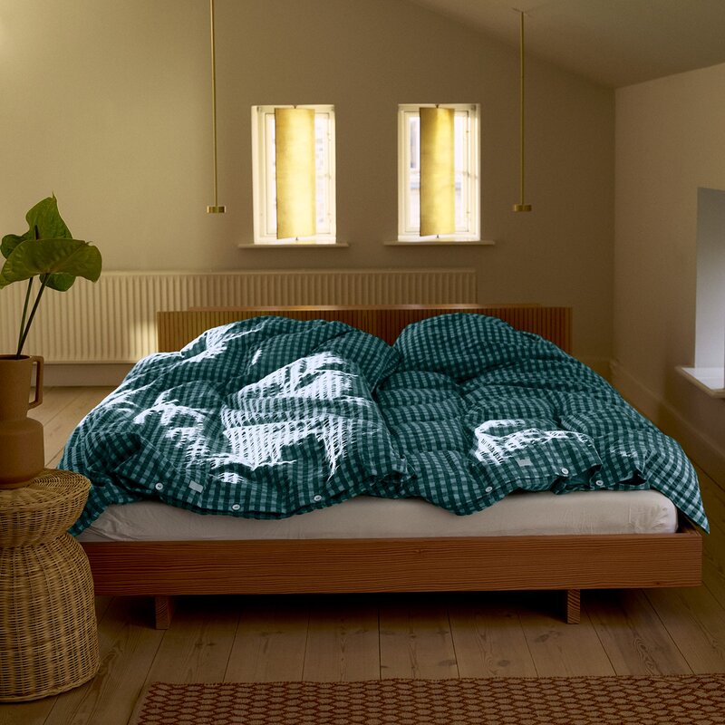 Bæk&Bølge sengetøy 150x210 cm grønn/lys blå