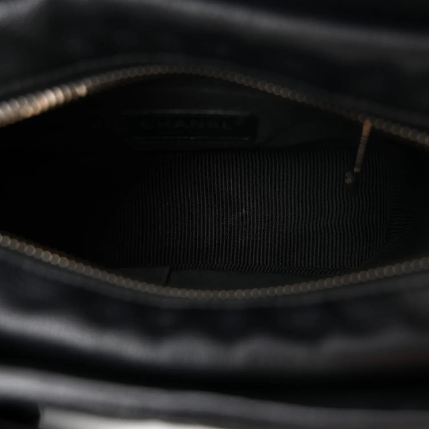 Patent Goatskin Quilted Small Gabrielle Hobo Black