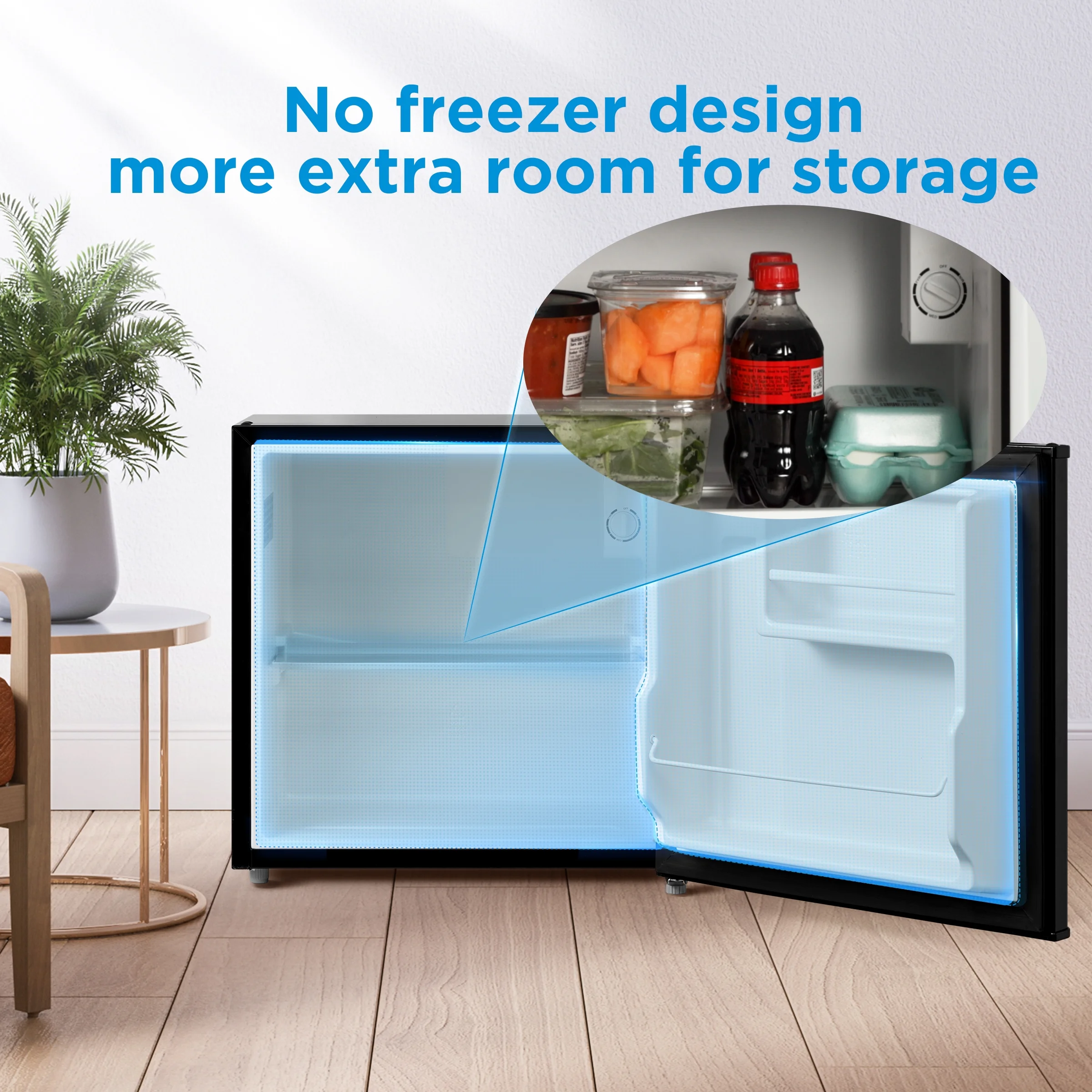 1.7 Cu. ft. Single Door Compact Refrigerator, Black, New - Image 4