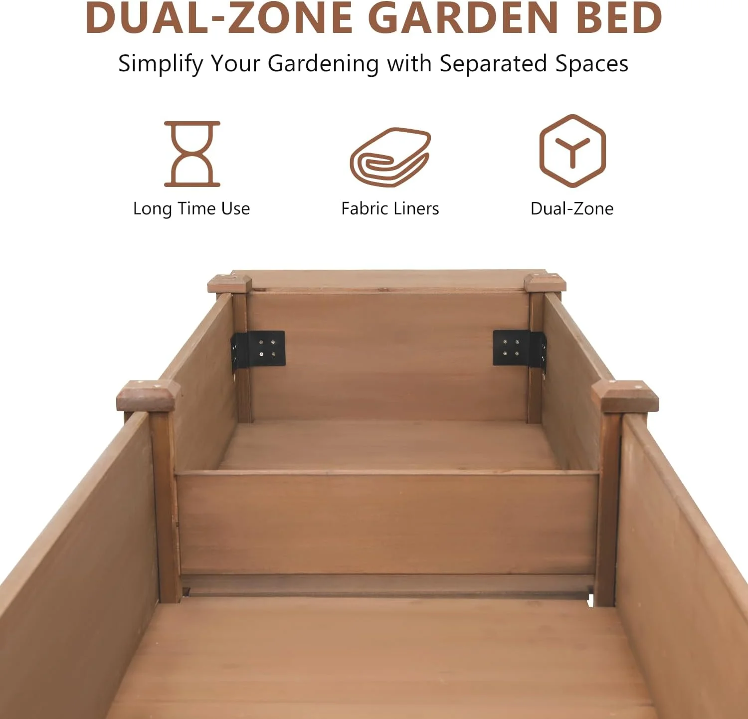 Large Raised Garden Bed Outdoor Wooden Planter Box with Legs for Gardening(2 tables) - Image 5