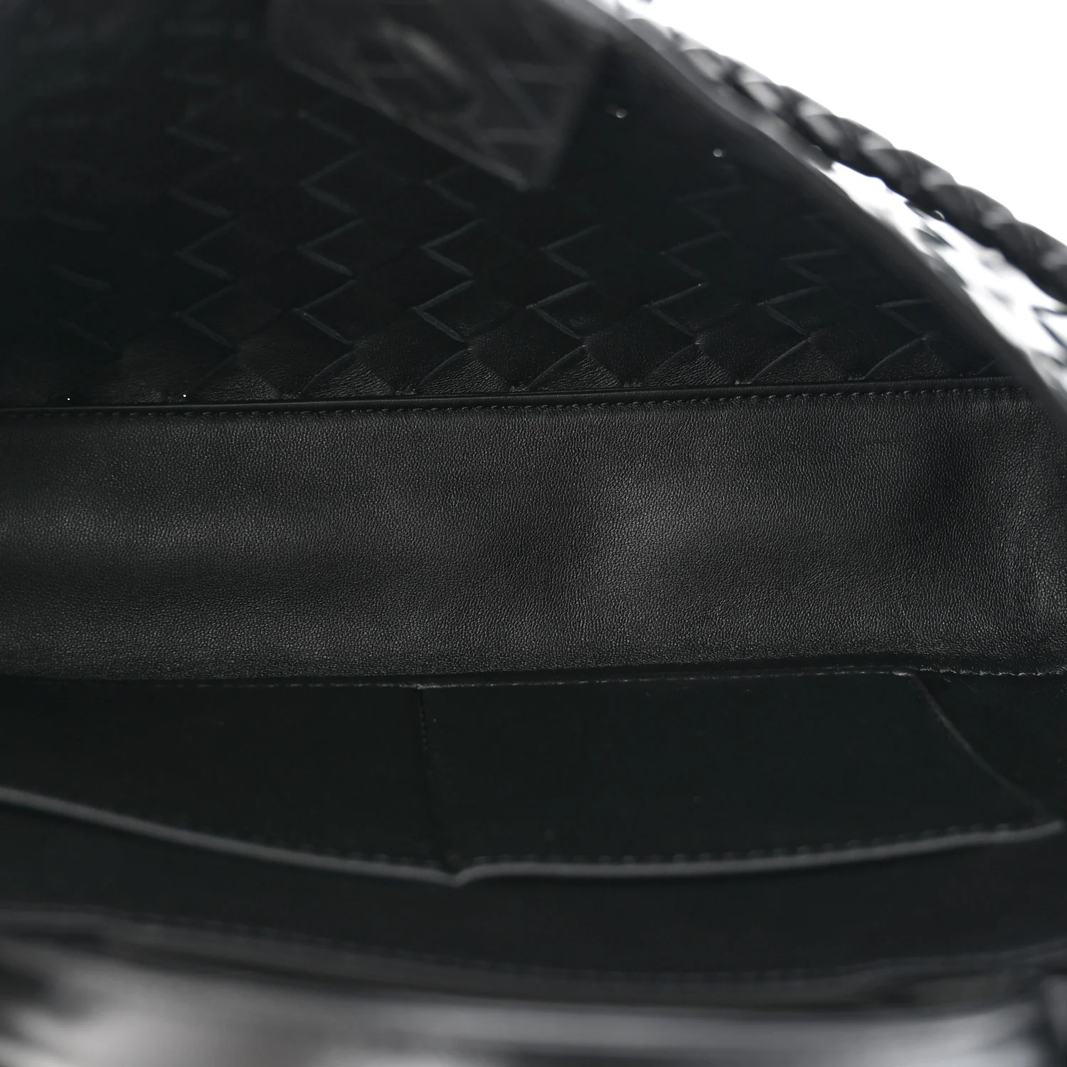 Nappa Intrecciato Small East West Andiamo Shoulder Bag Black