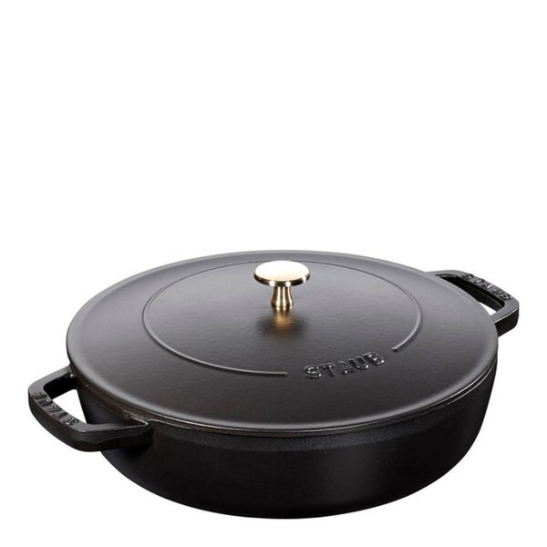 Chistera sautépanne 28 cm 3,7L svart
