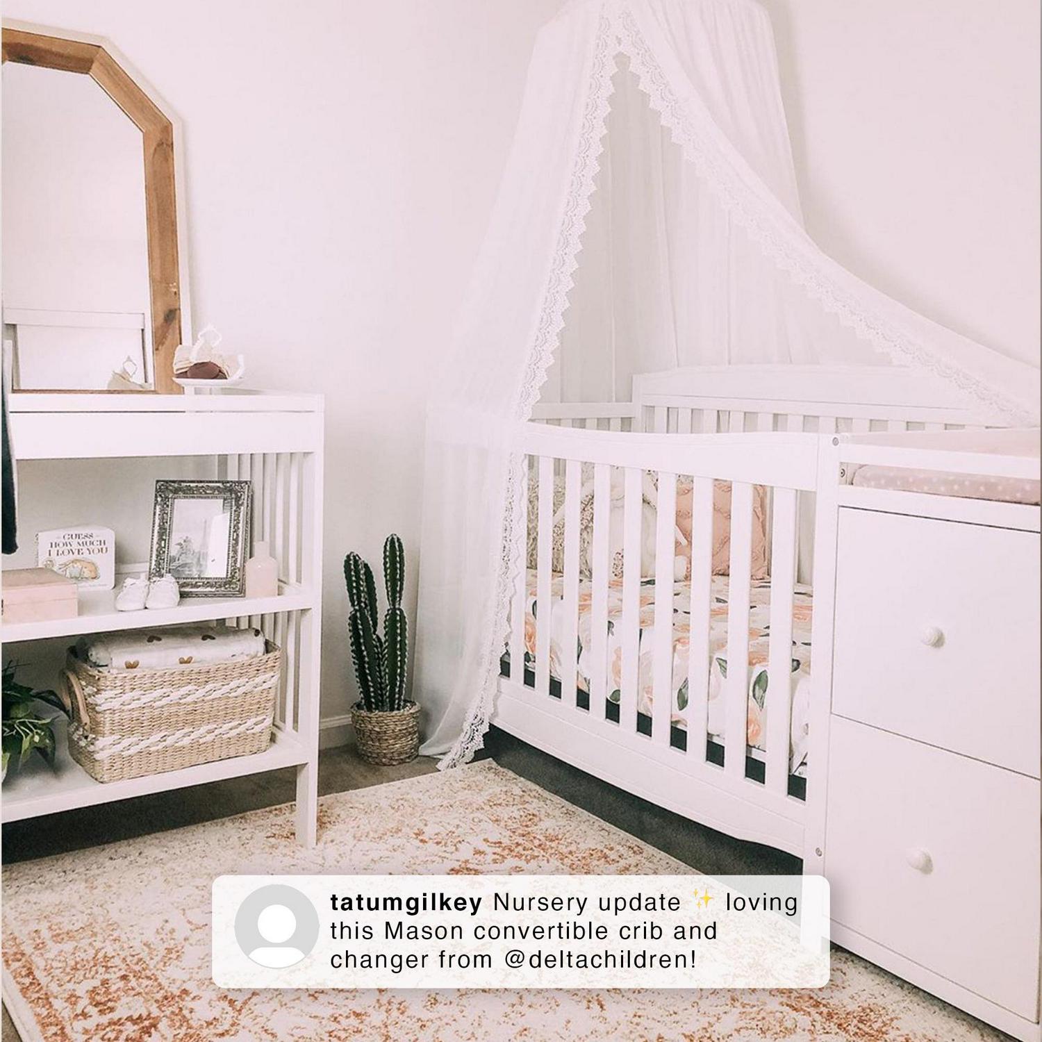 Mason 6-in-1 Convertible Crib and Changer. Gray - Image 5