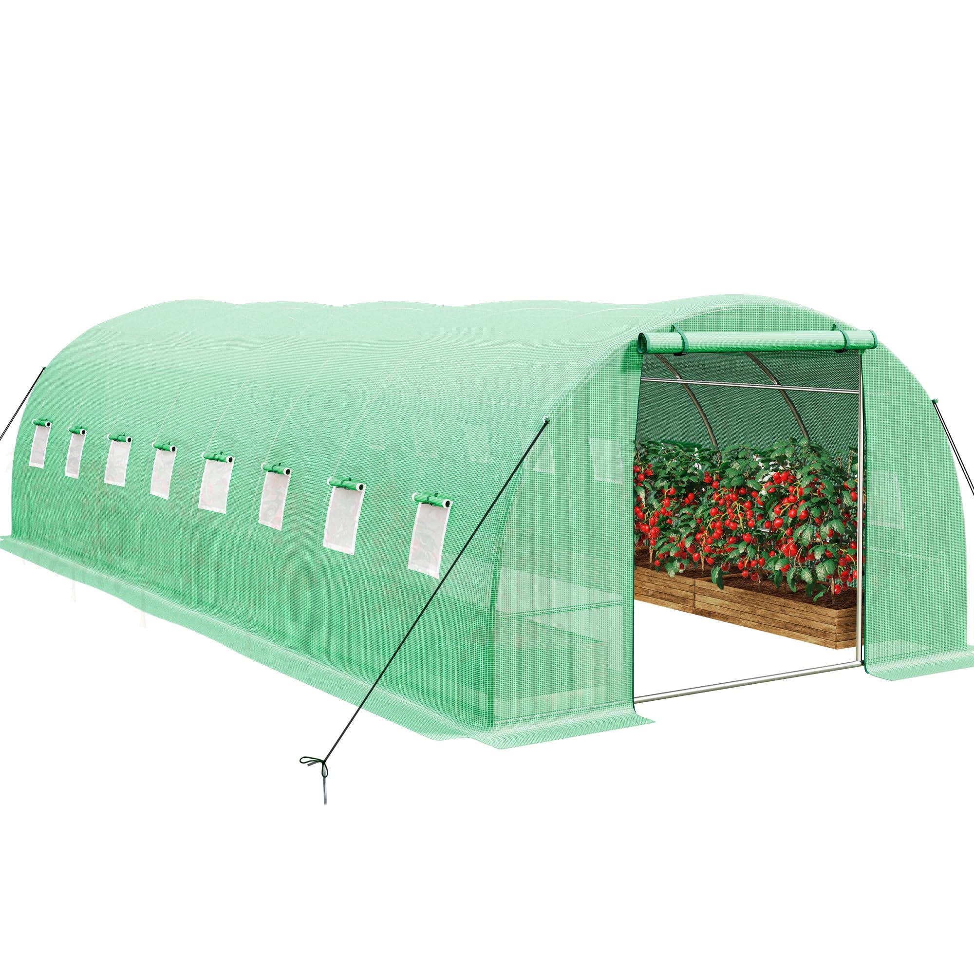 YITAHOME 26x10x7ft Greenhouse Large Heavy DutyOutdoor Greenhouses Walk in Tunnel Green House Portable Plant Gardening Upgraded Galvanized Steel