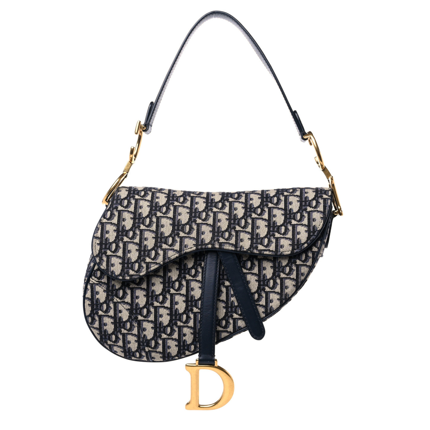 CHRISTIAN D Oblique Saddle Bag Blue