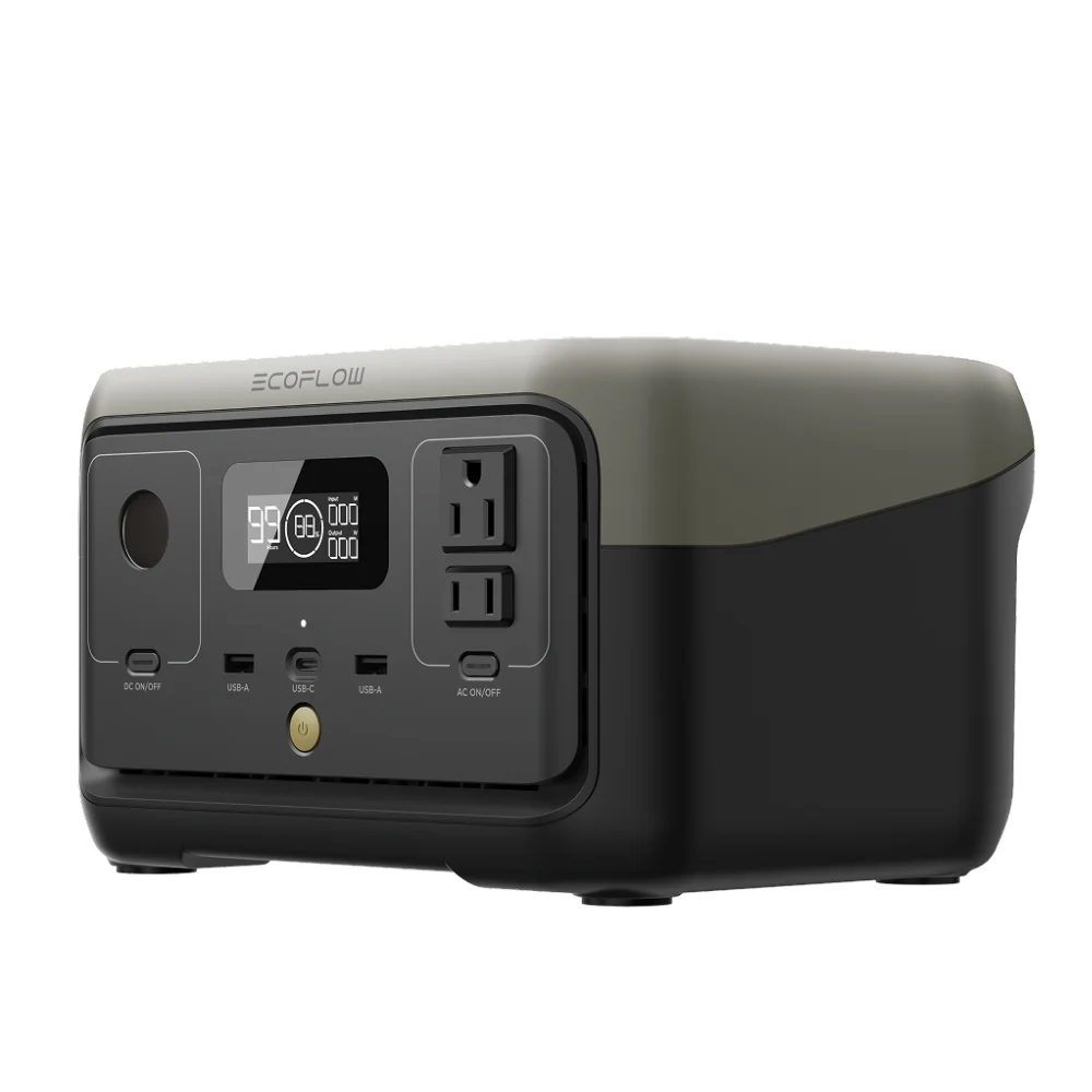 EF Ecoflow Portable Power Station RIVER 2 240, 243wh LiFePO4 Battery/1 Hour Fast Charging, 600W Output Solar Generator (Solar Panel Optional) for Outdoor Camping, Home Use, RV, Walmart Exclusive