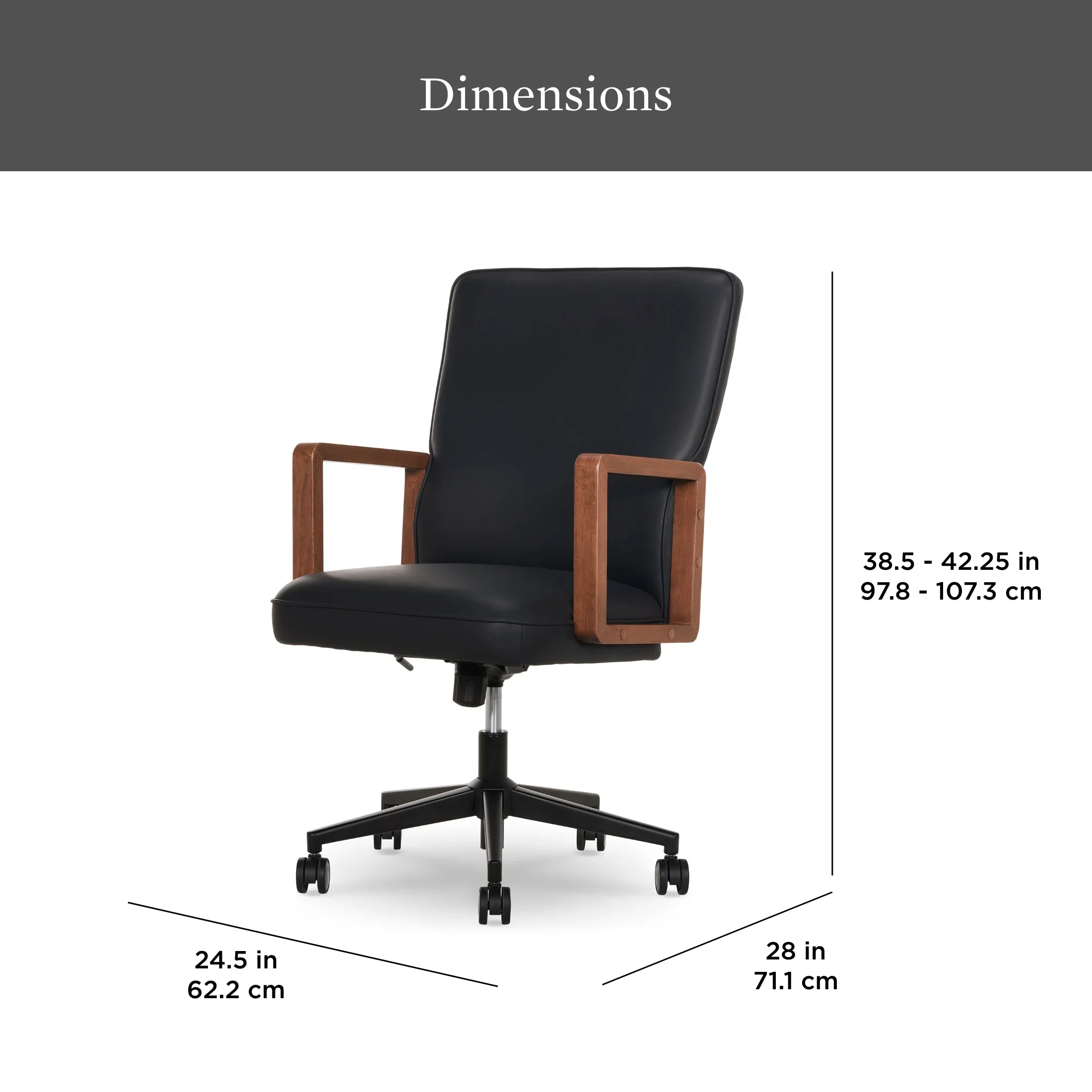 Better Homes & Gardens Ezra Office Chair, Black