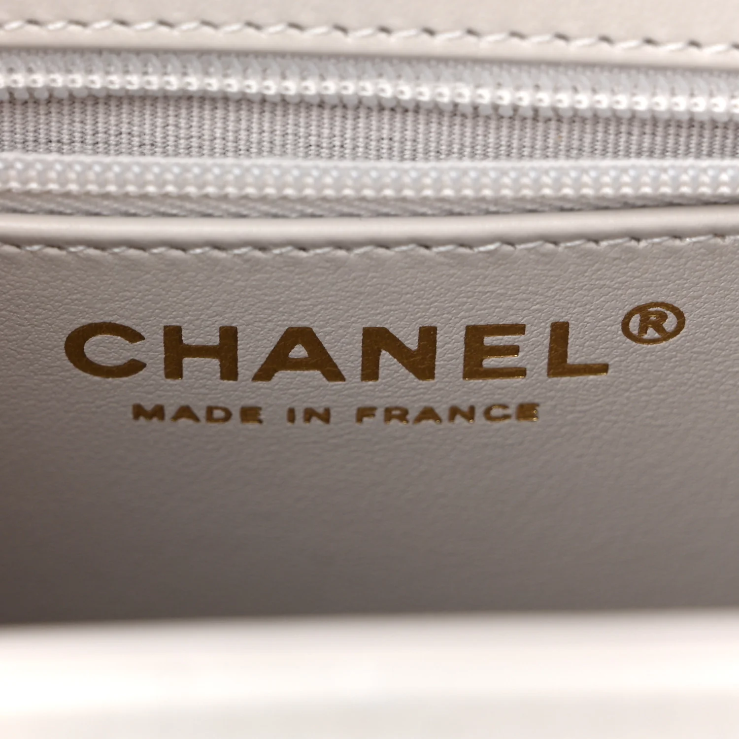 Shiny Aged Calfskin Quilted Nano Kelly Shopper Light Grey